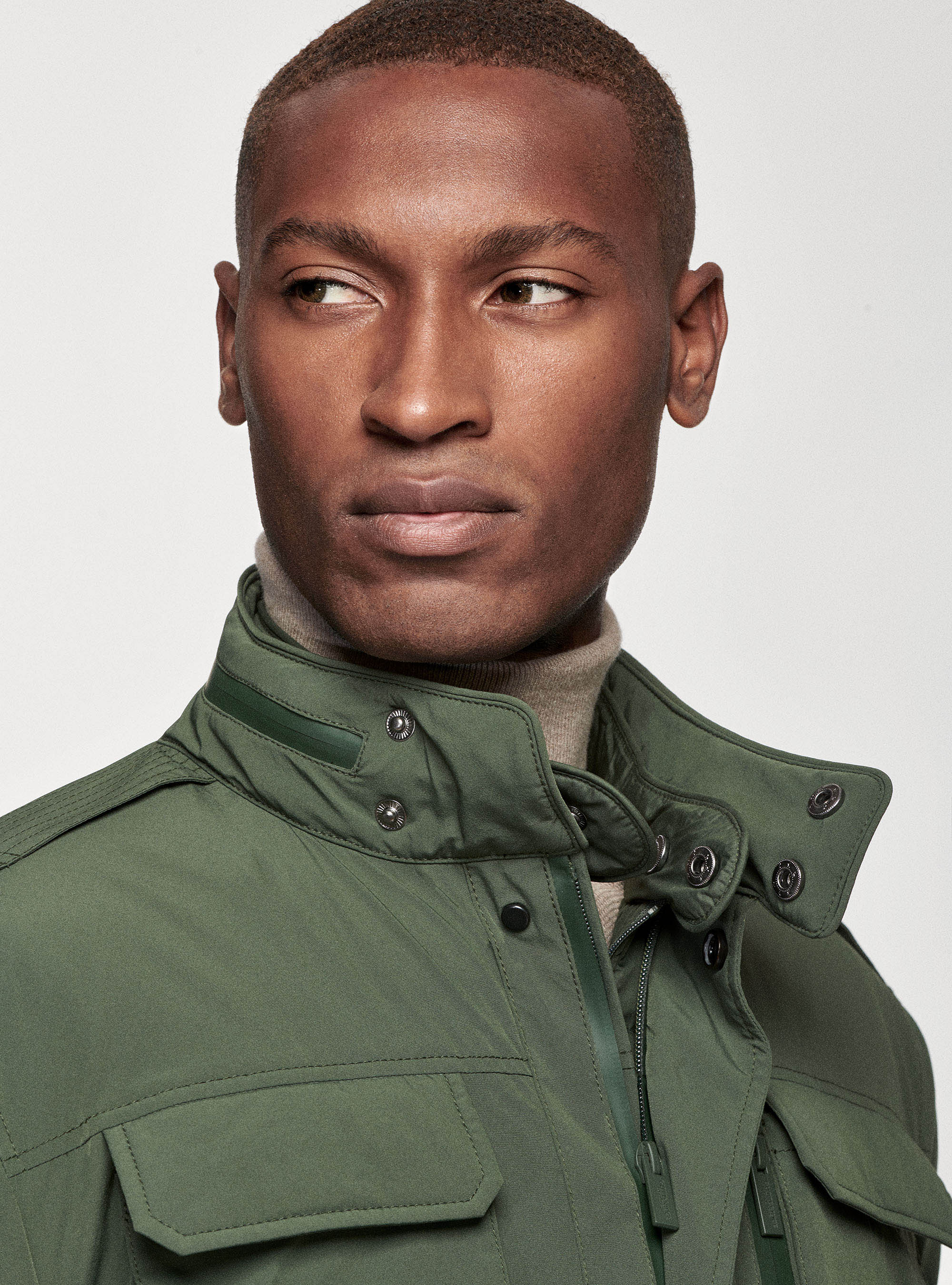 Field jacket con imbottitura riciclata, MILITARE 0609C