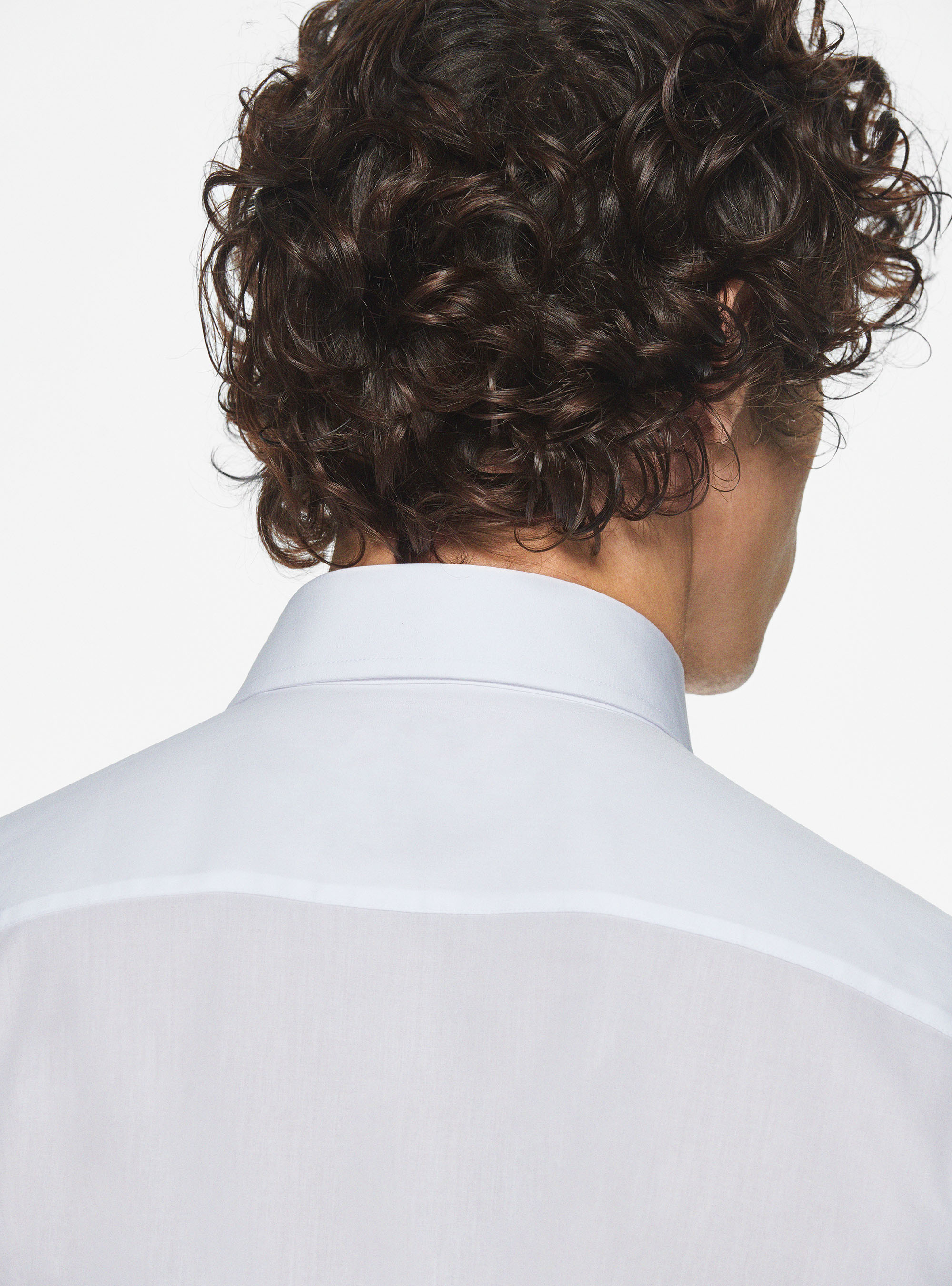 Cotton shirt fil a fil, WHITE