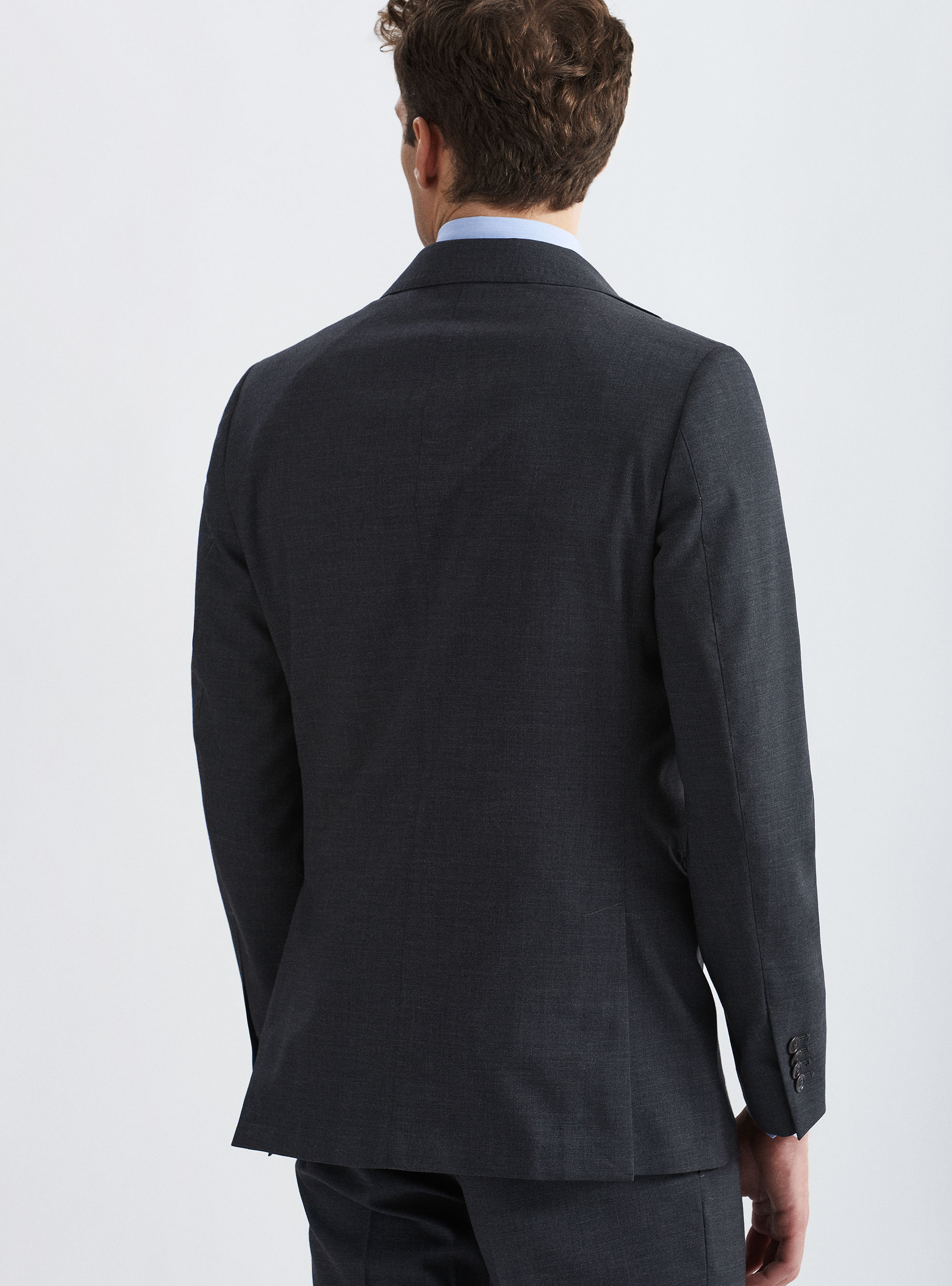 Giacca per abito in fresco lana, ASFALTO 0112C