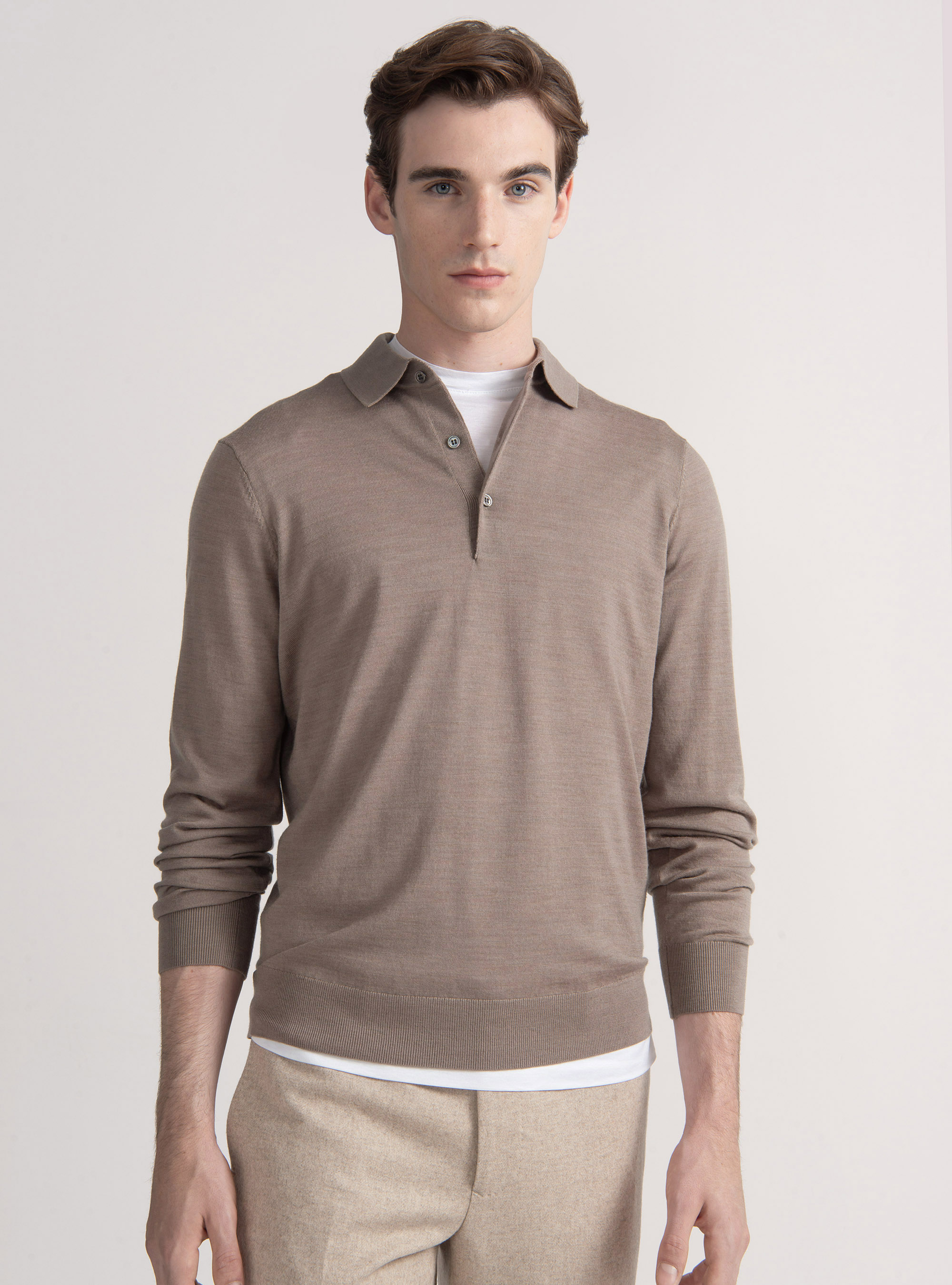 Polo de lana merina extrafina, BARRO