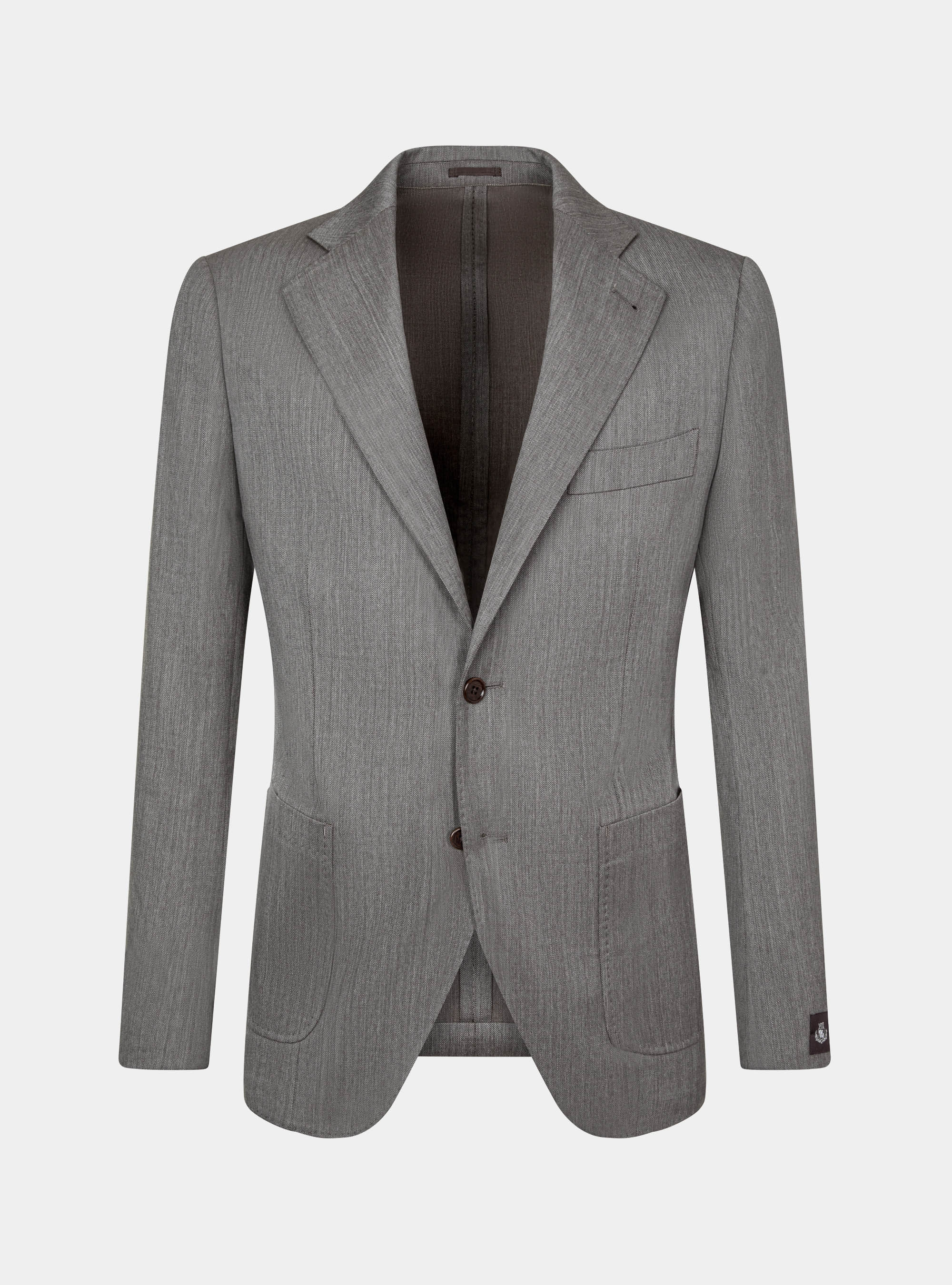 Giacca travel in pura lana stretch, FANGO