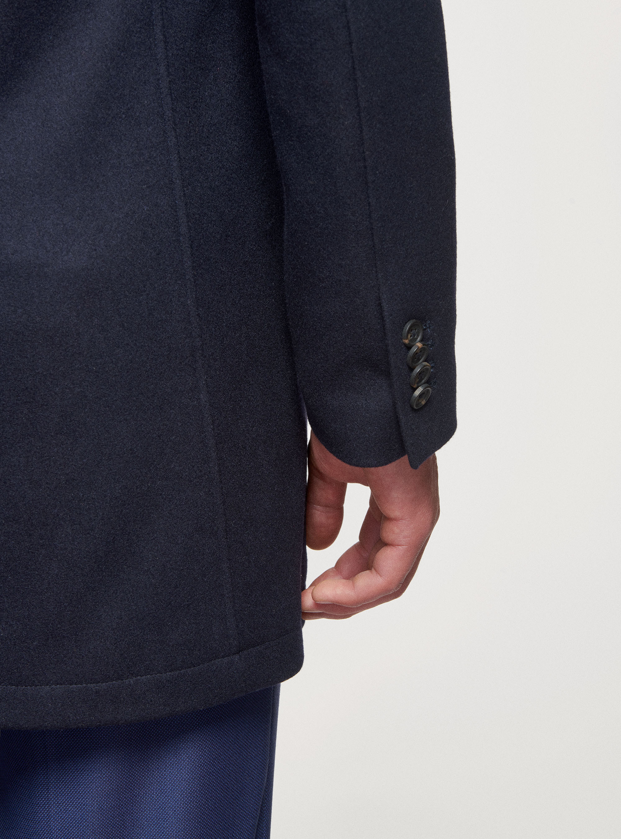 Cappotto in lana con pettorina imbottita 3M, BLU NAVY