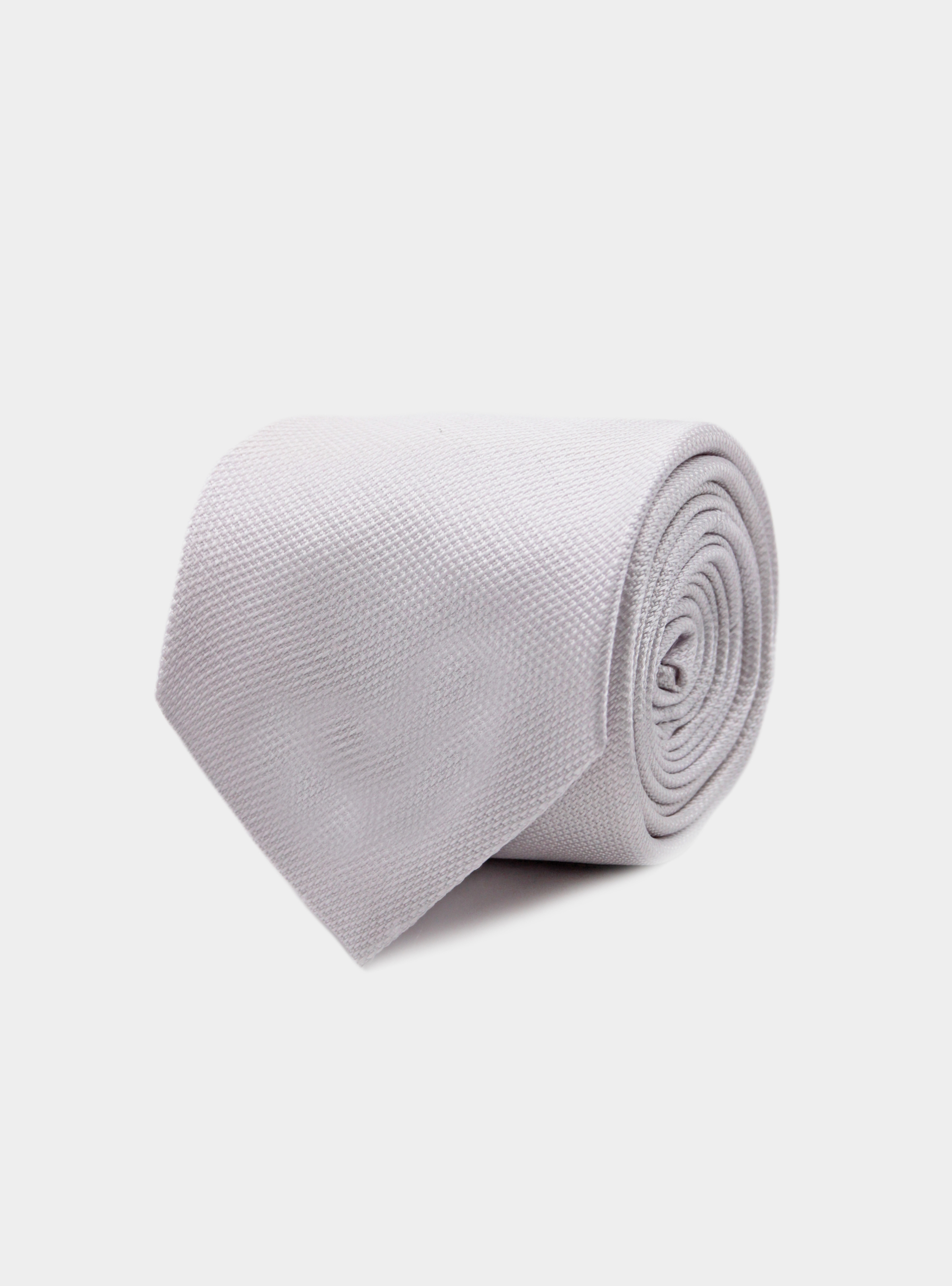 Cravatta 5 pieghe da cerimonia in seta jacquard, BIANCO