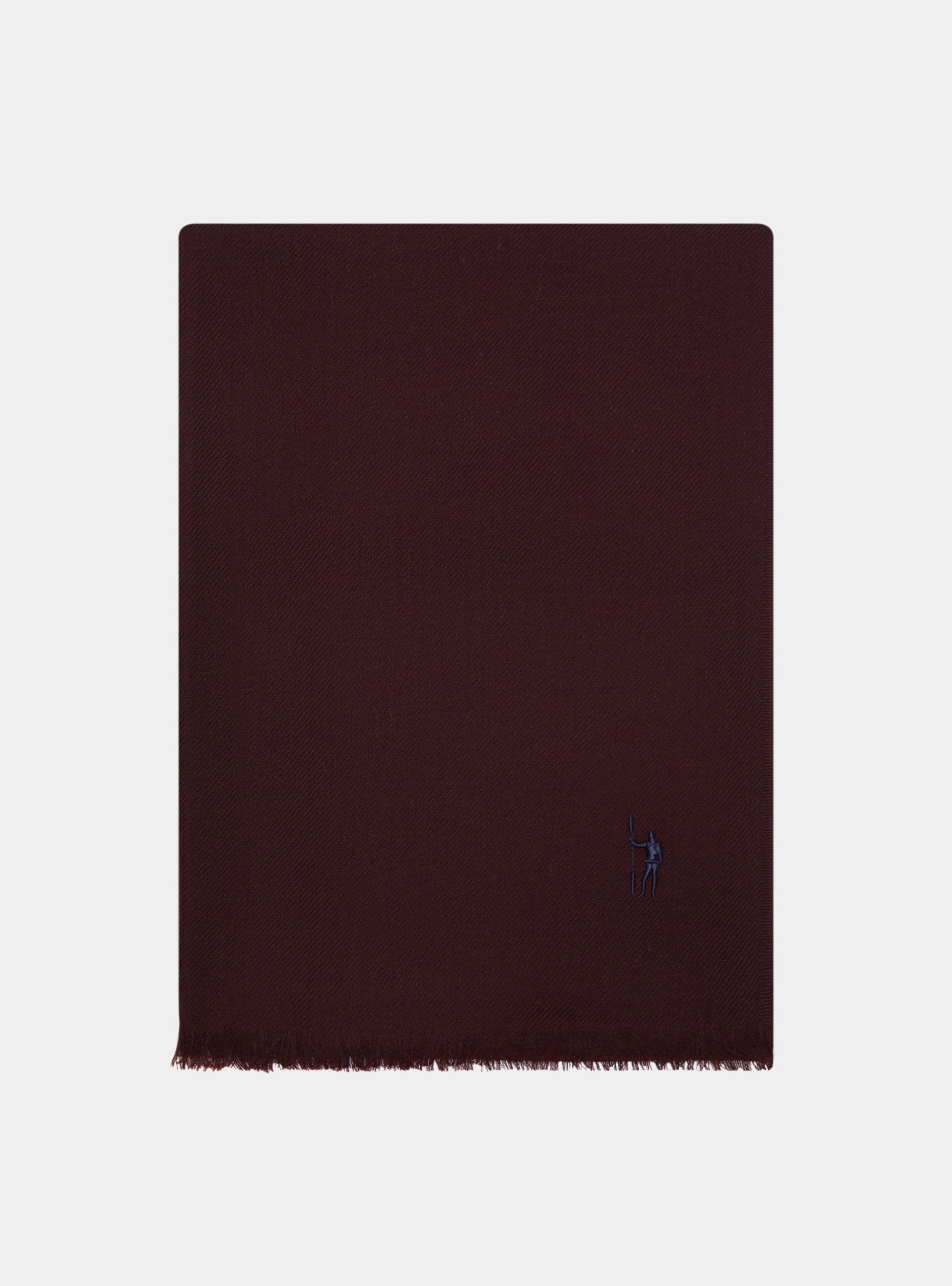 Sciarpa in lana con ricamo, BORDEAUX