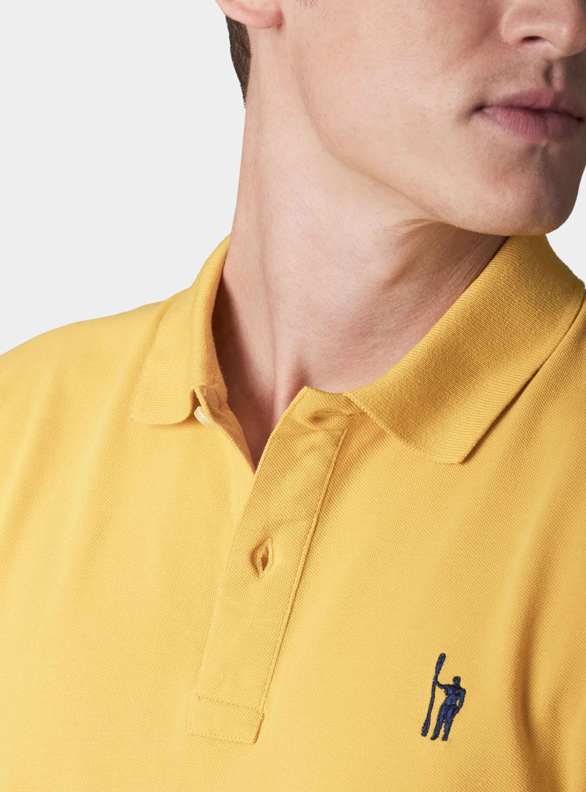 Polo basica in piquet, GIALLO