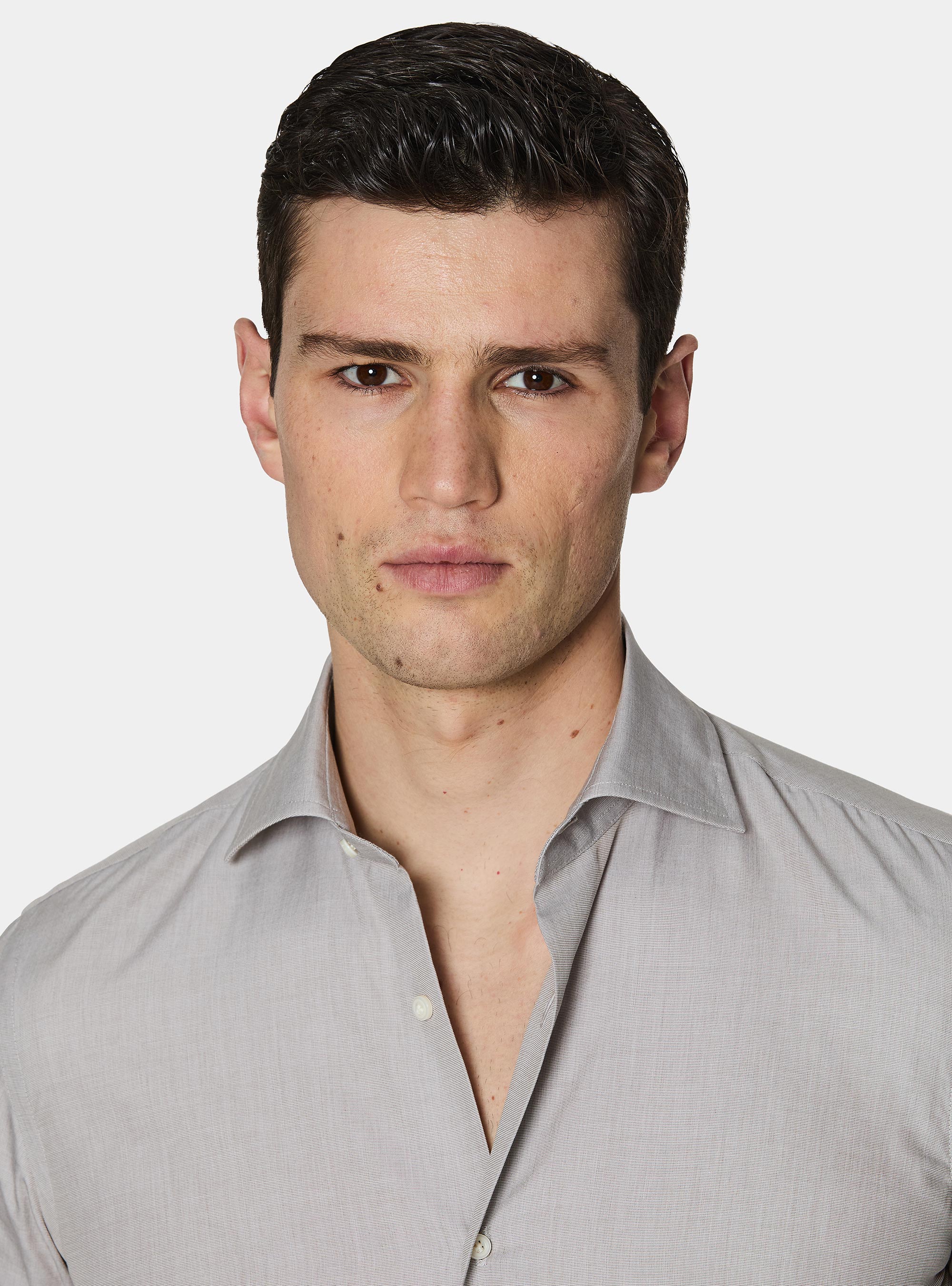 Chemise en coton fil &agrave; fil, BOUE