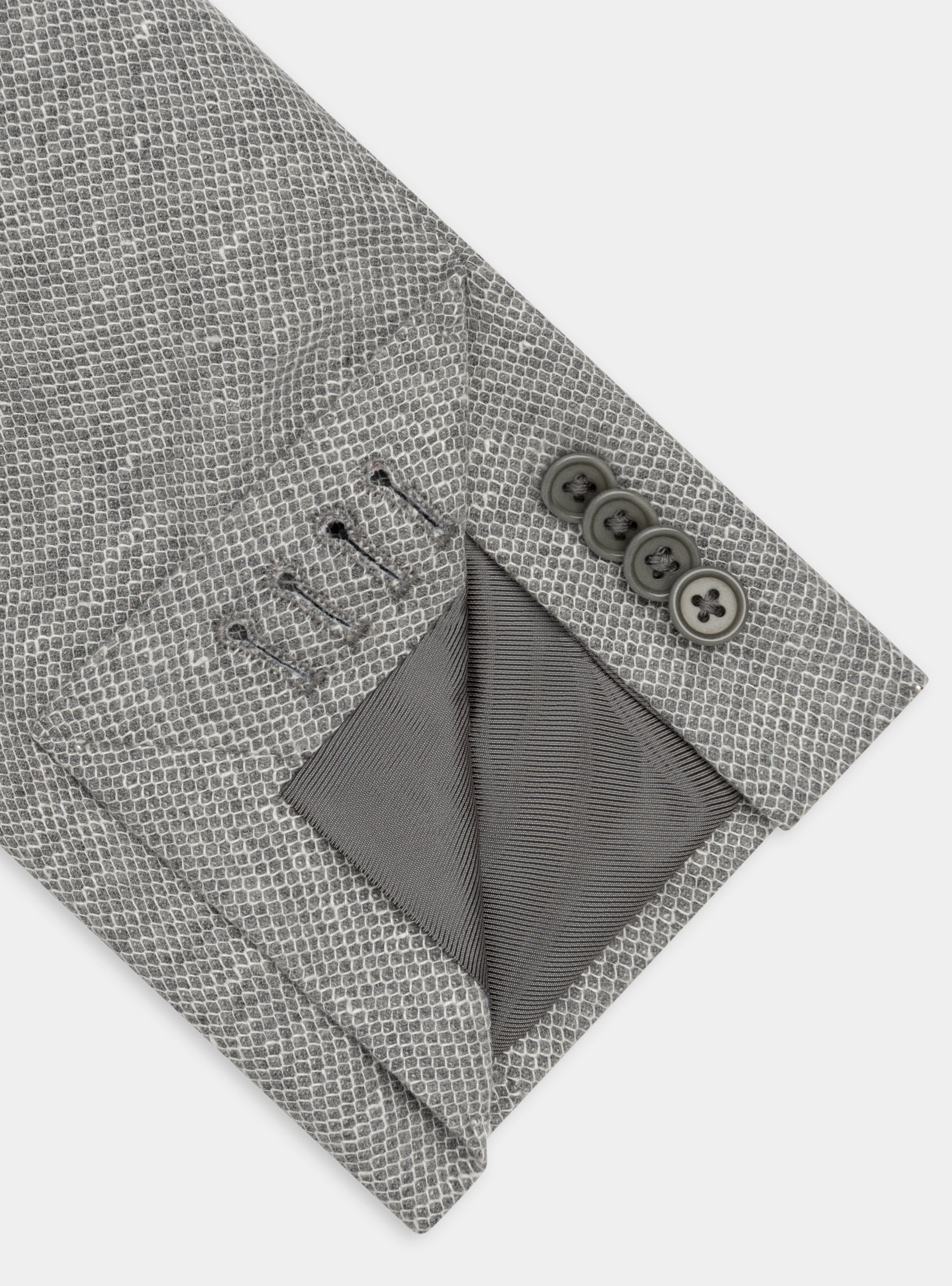 Wool and linen jersey blazer, LIGHT GREY MELANGE