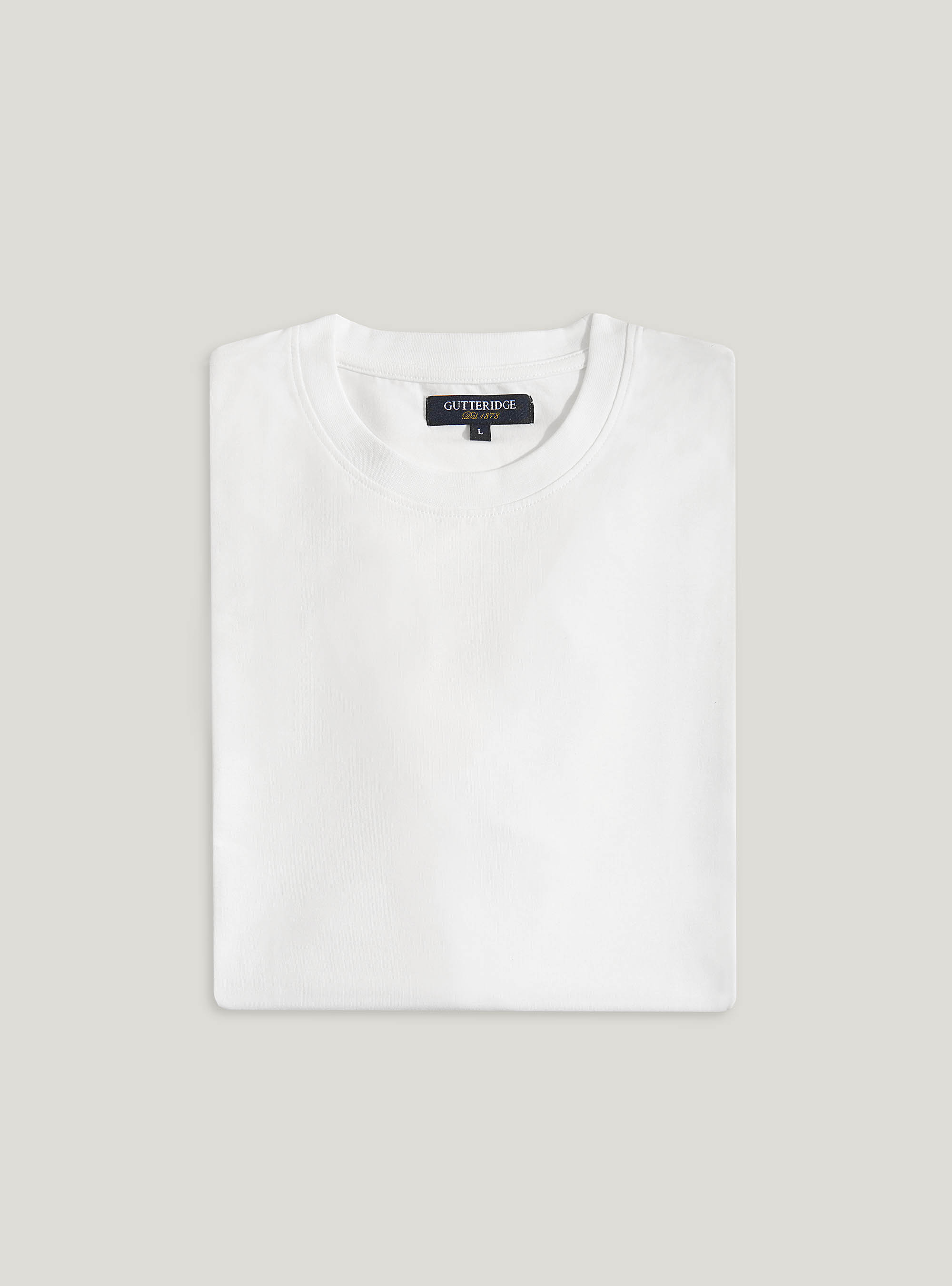 T-shirt en coton stretch à manches longues Gutteridge pour homme en coloris Blanc Homme Vêtements T-shirts T-shirts à manches longues 