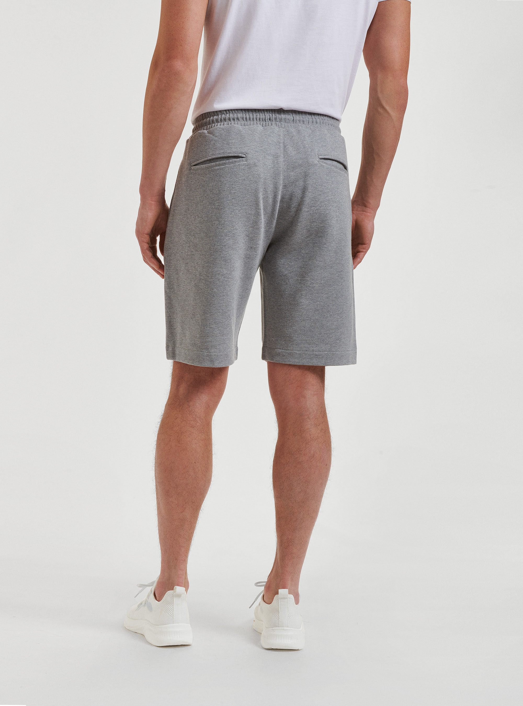 Bermuda in felpa, GRIGIO CHIARO MELANGE