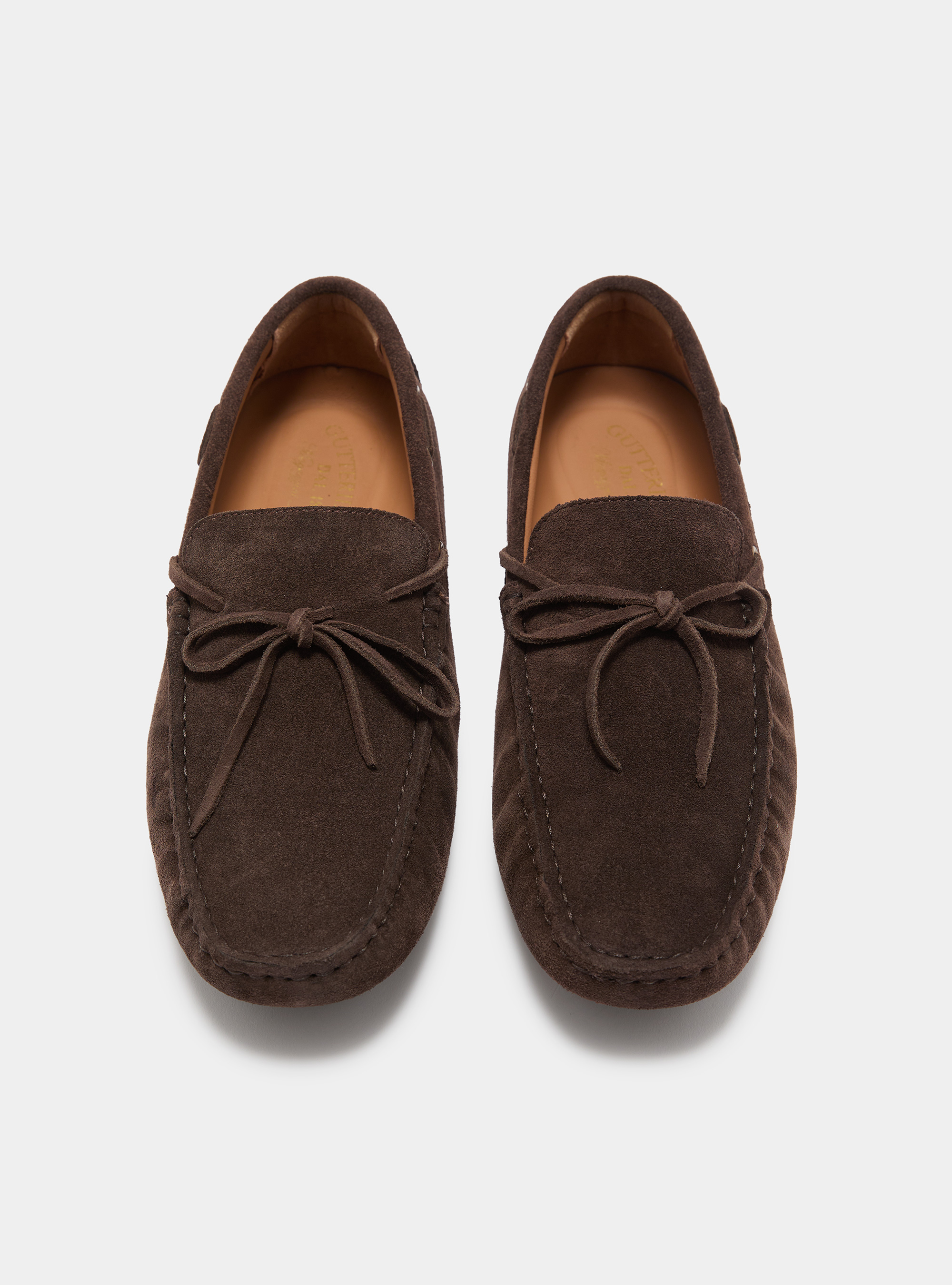 Mocassini in suede da barca, BROWN