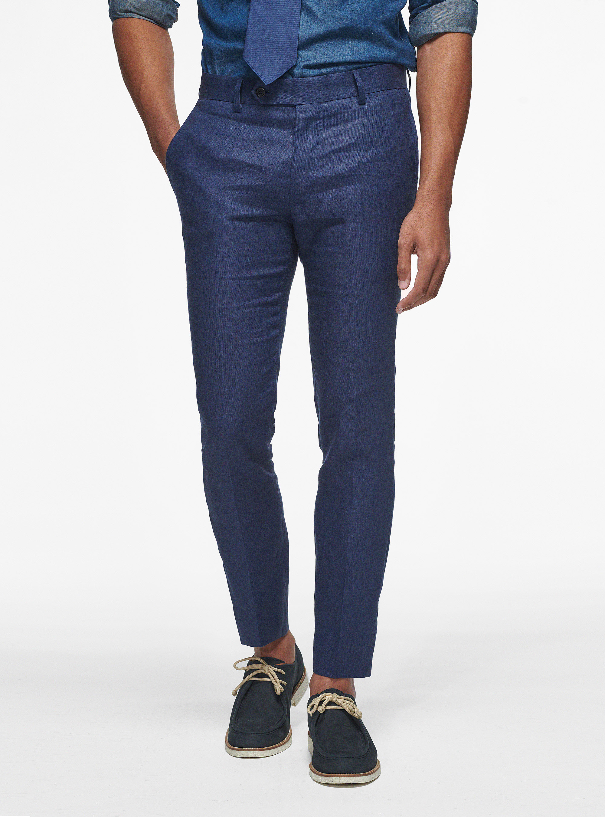 パンツ Tagliatore Psdla Pants In Blue Linen Tagliatore Psdla Trousers | italist