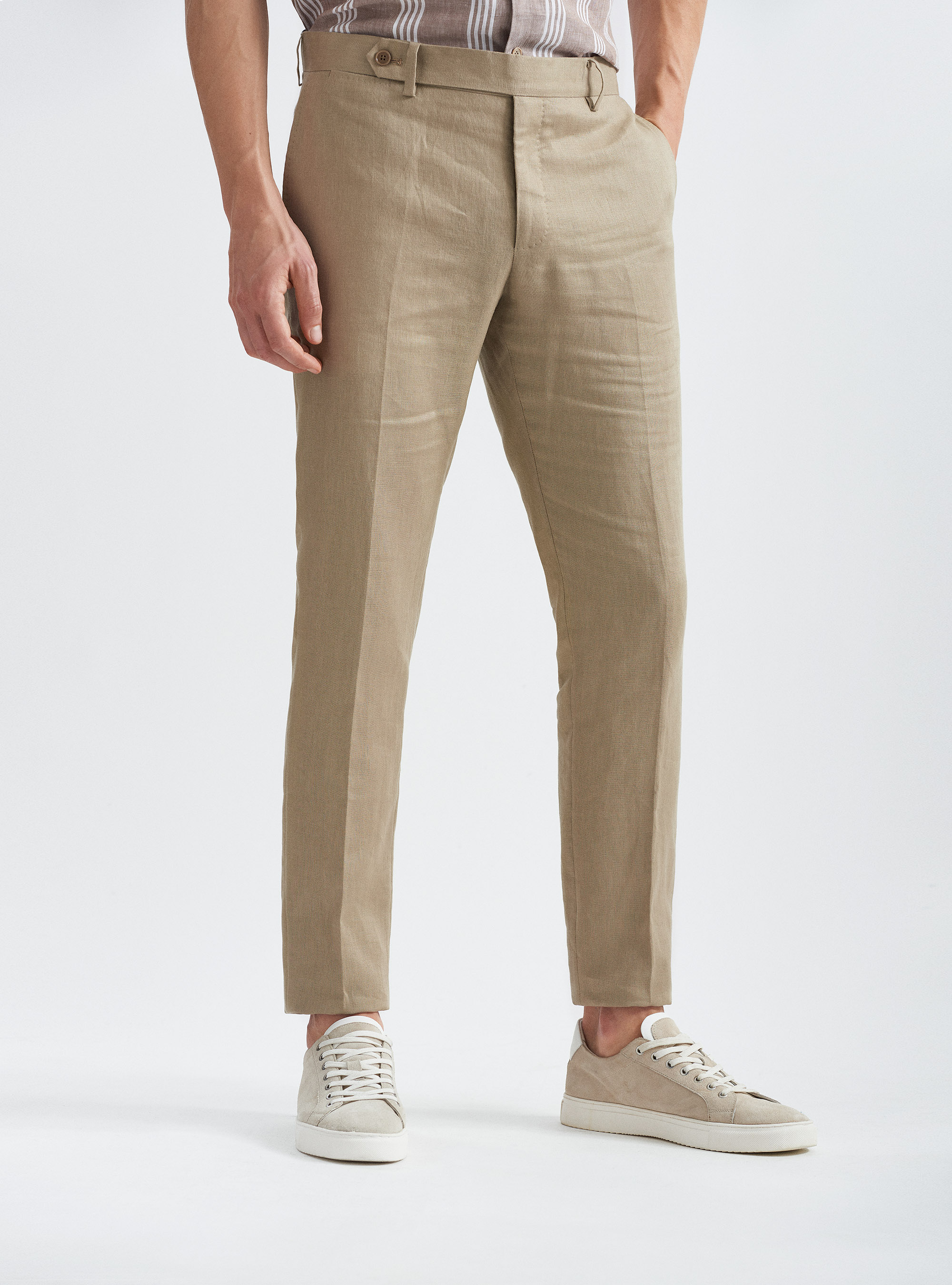 ★ ★ Signature Linen Slacks T22F1WPC503WL1B60 Pure linen suit trousers | Gutteridge | Men's catalog
