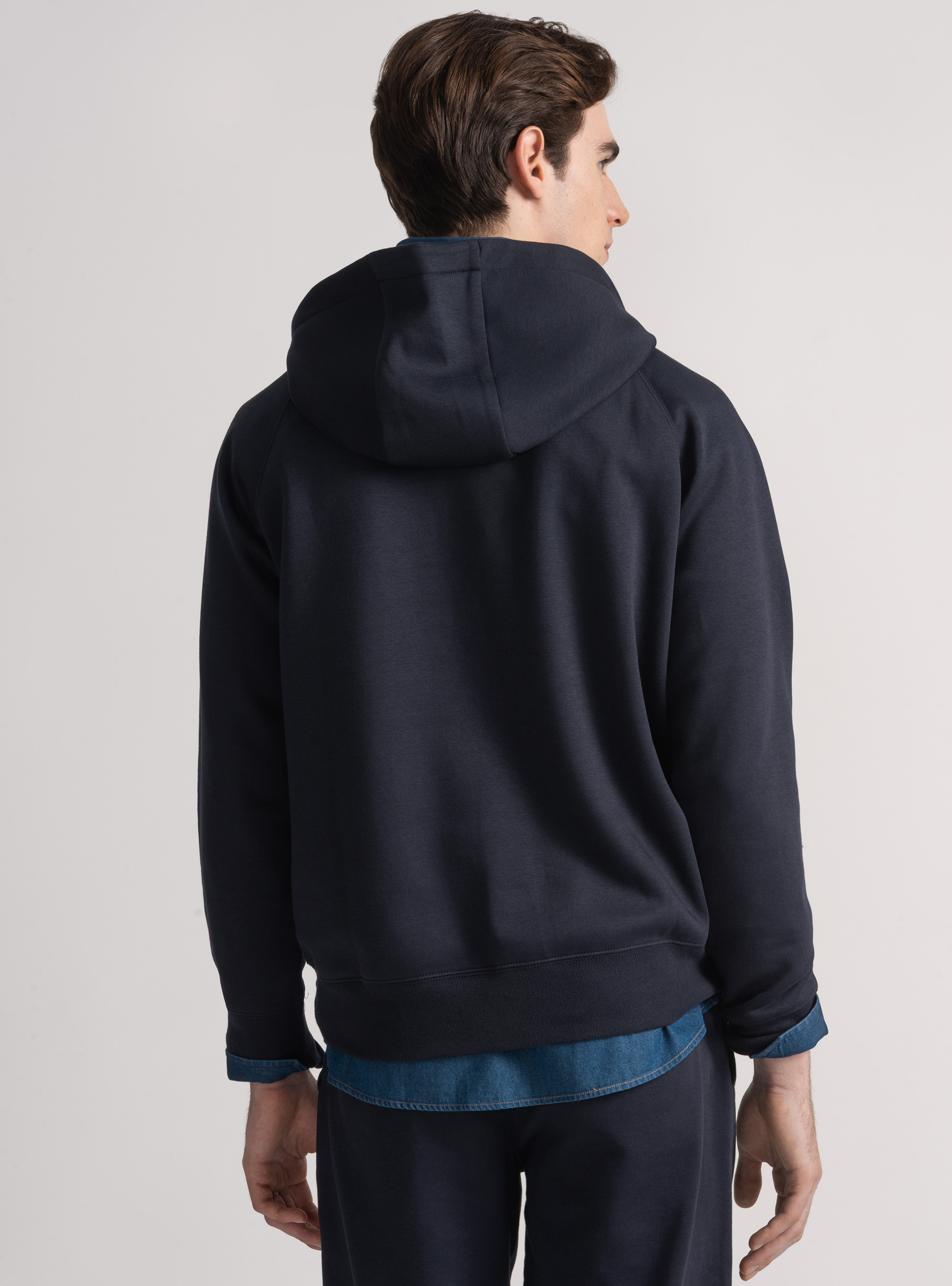 Sudadera con capucha GT01 en mezcla de algodón, AZUL MARINO