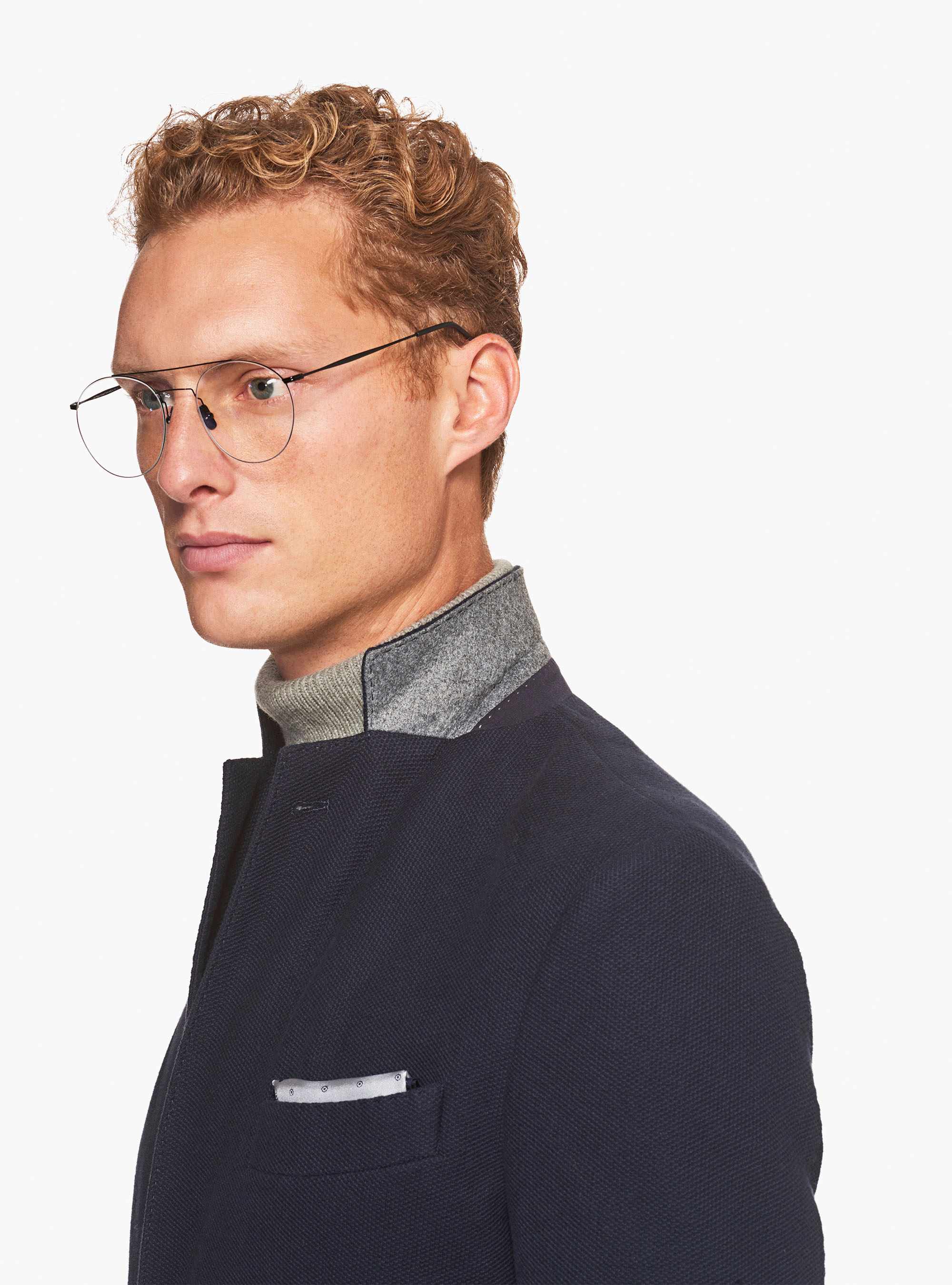 Wool jersey blazer, NAVY BLUE