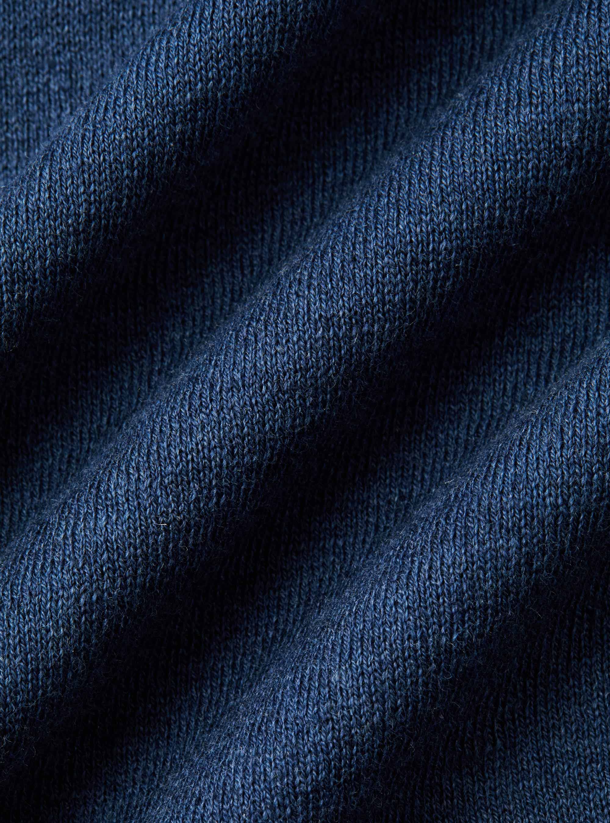 Maglia girocollo in cotone seta e cashmere, INK