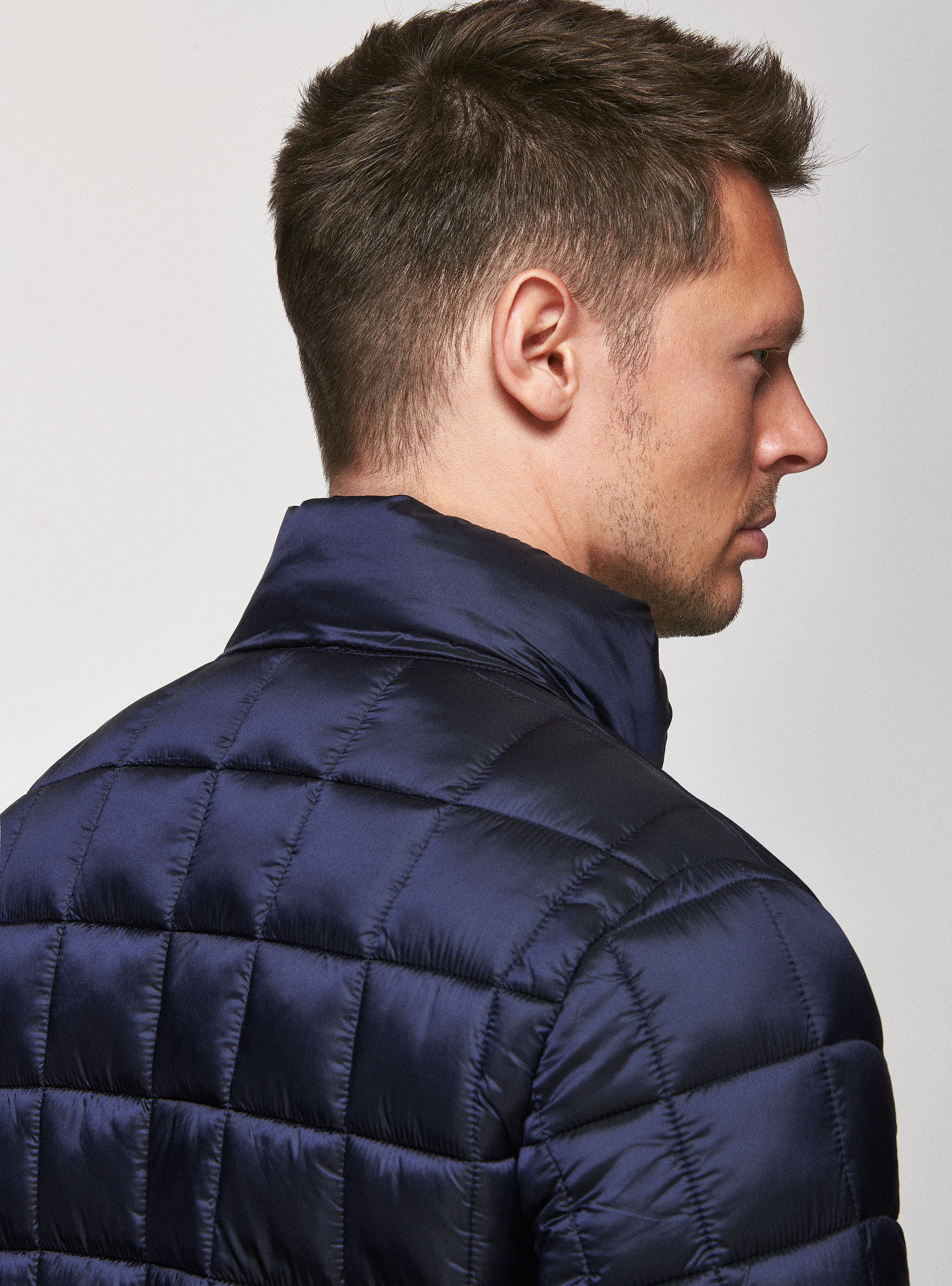 Bomber con imbottitura riciclata, BLU NAVY