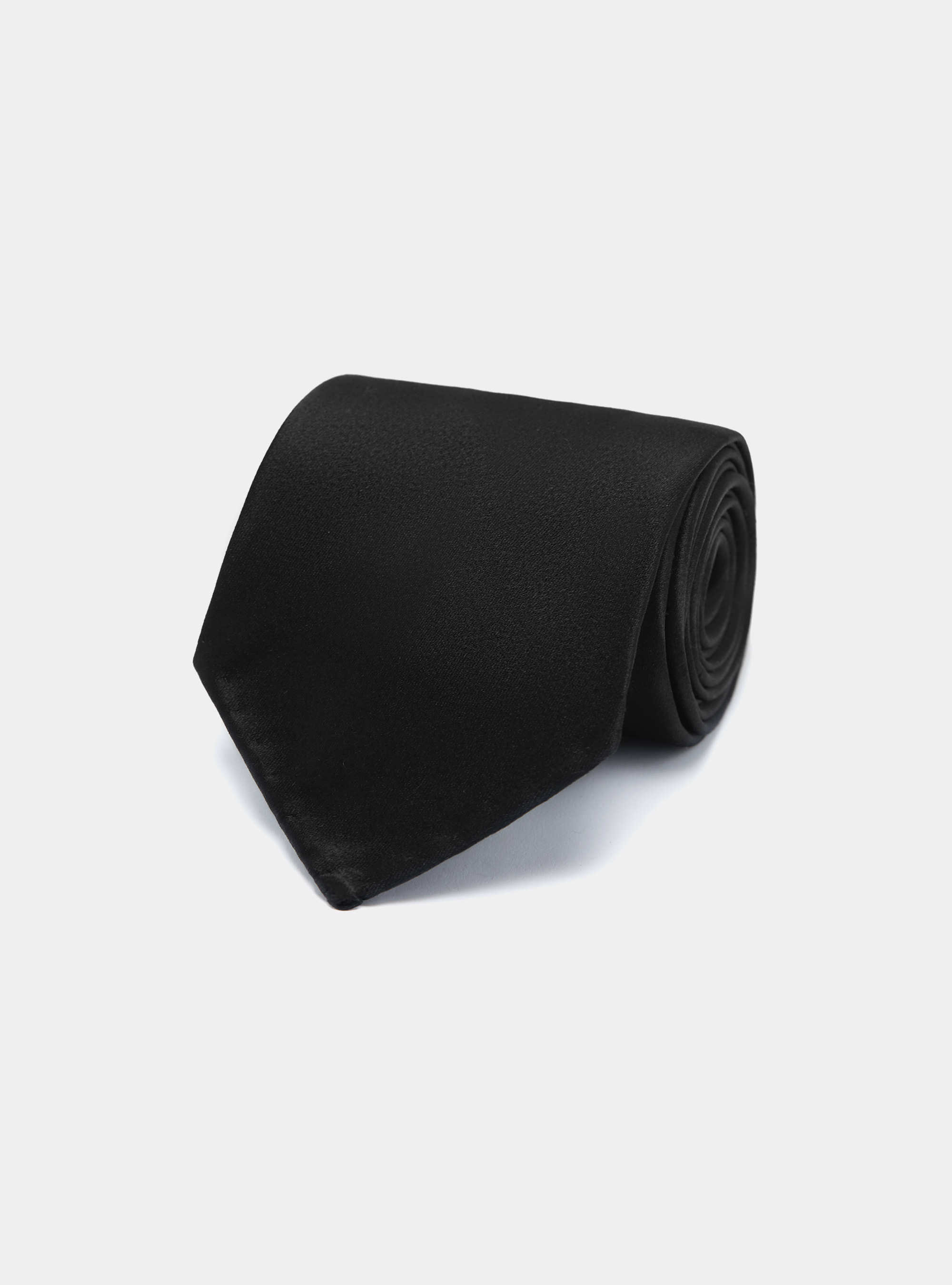 Unlined pure silk tie, BLACK