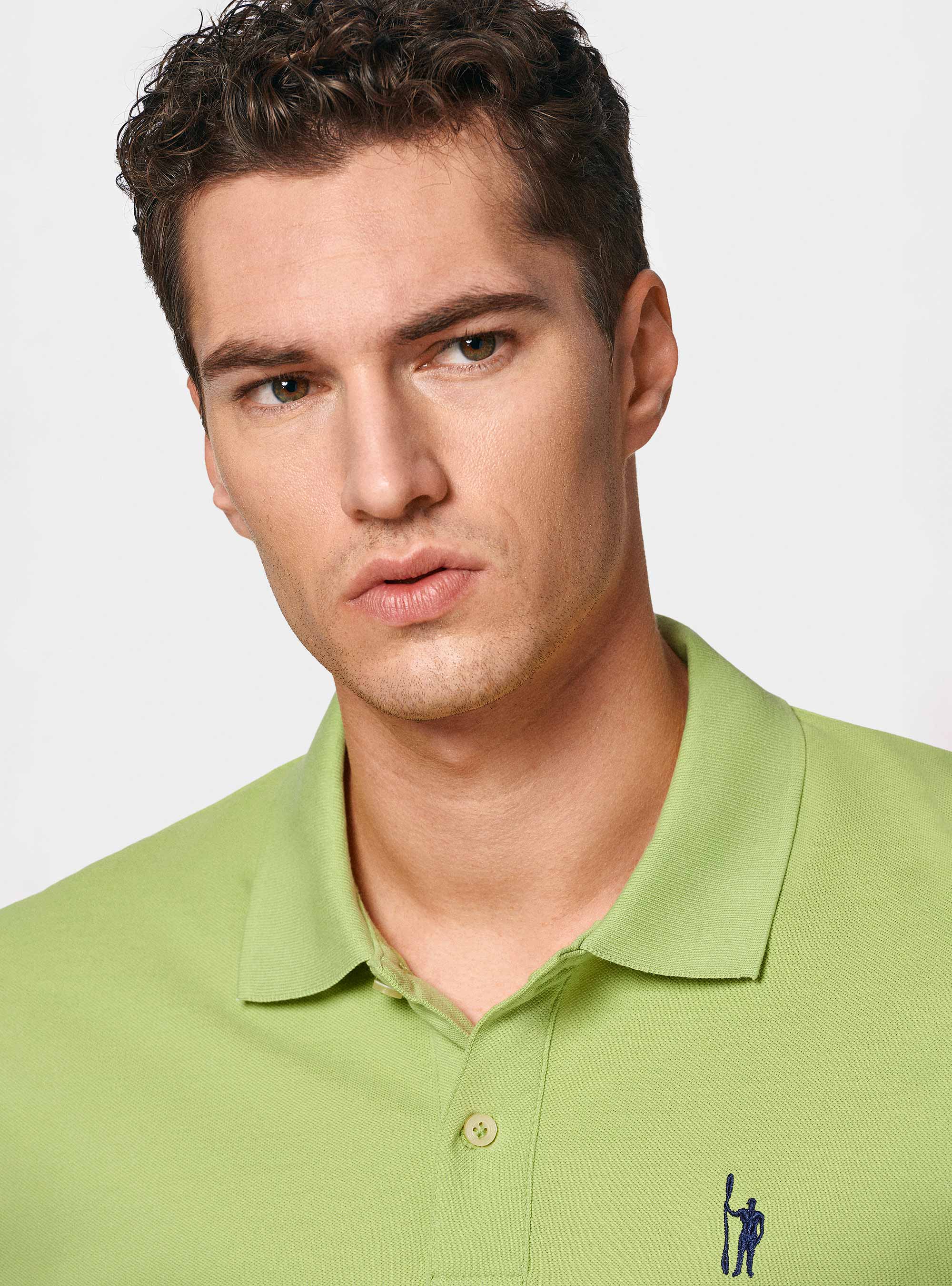 Polo classique en piqué, 0620C VERDE CHIARO