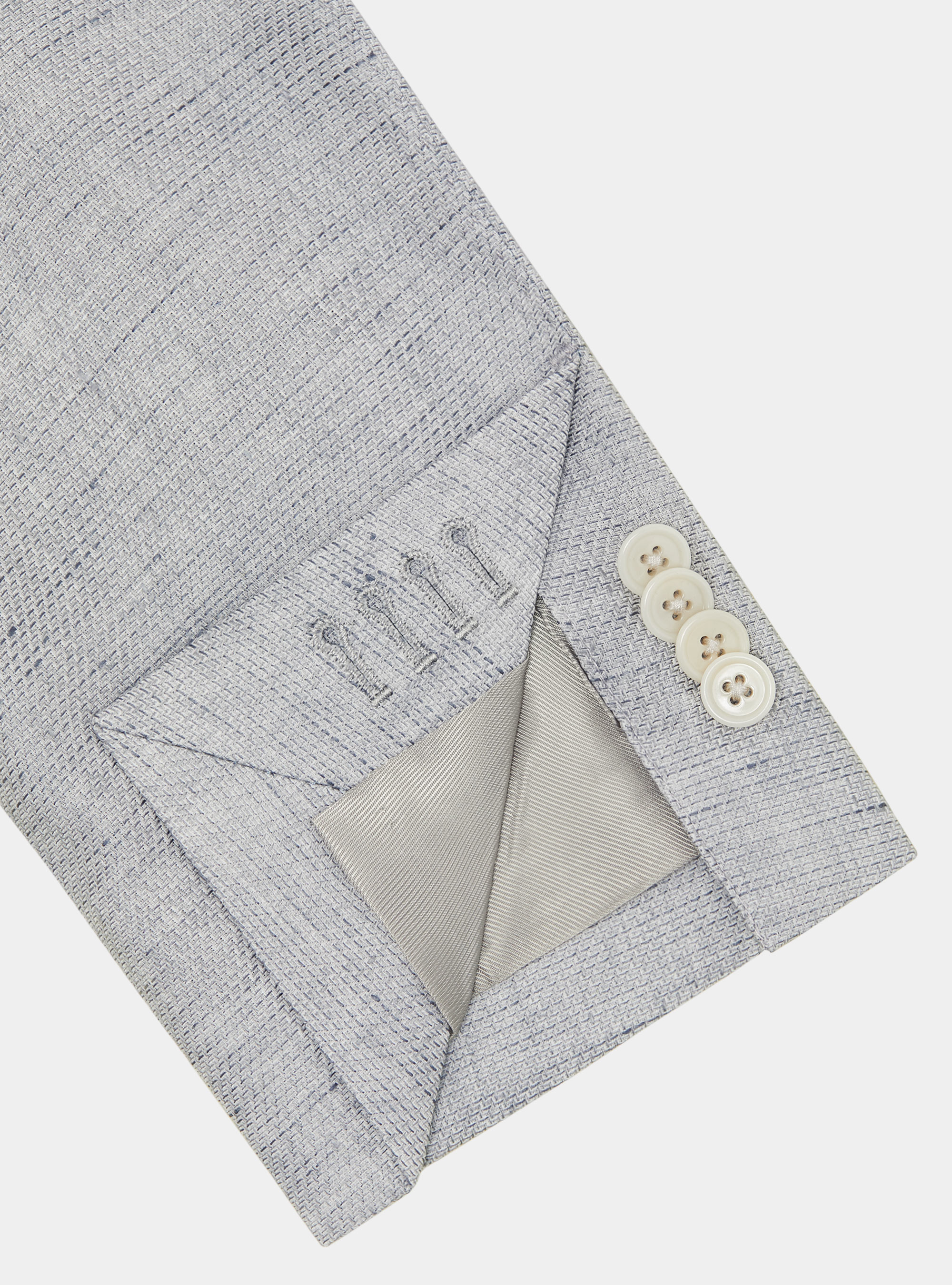 Americana en mezcla de lino y algodón, GRIGIO CHIARO 0256C