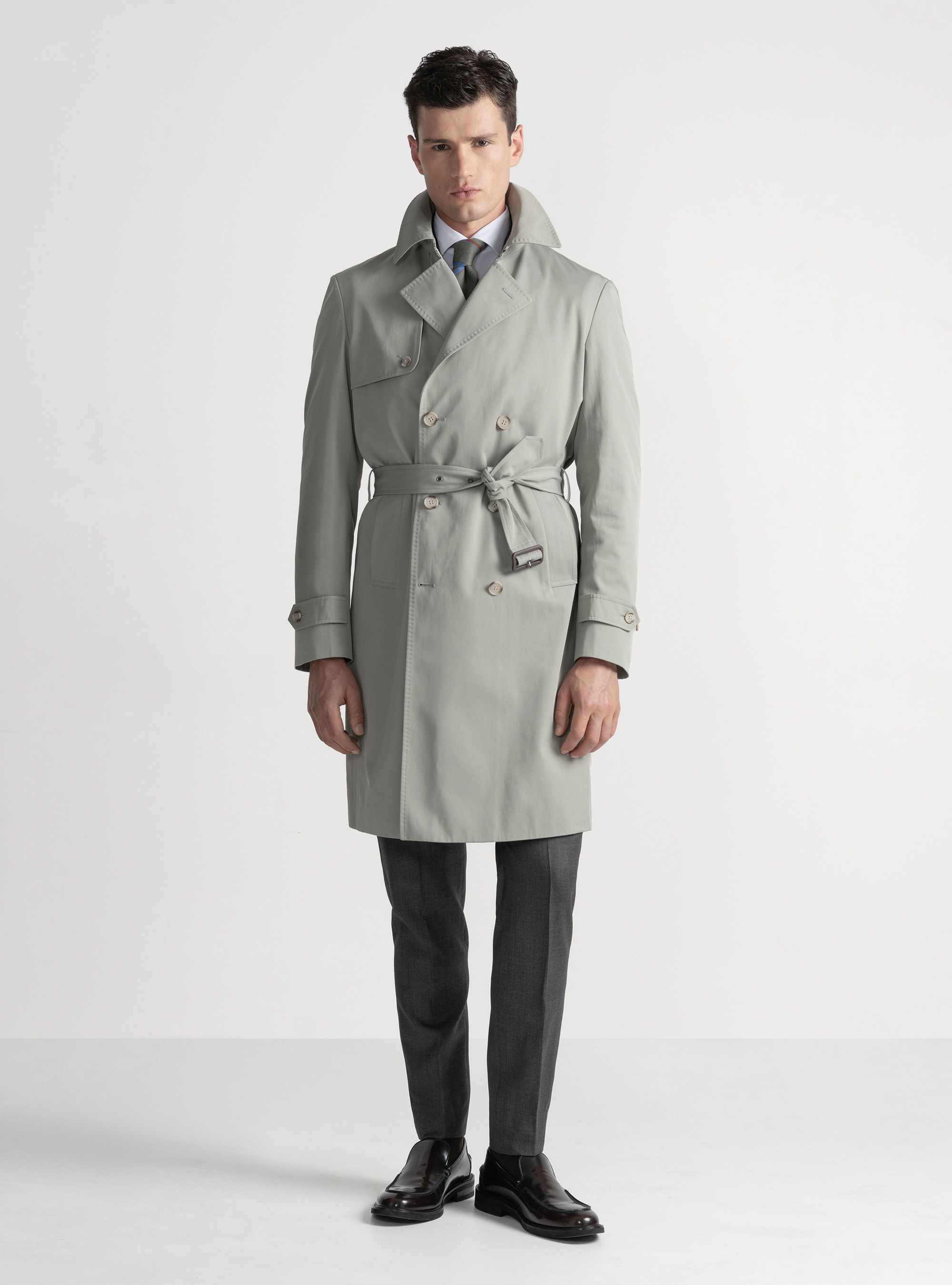 Trench de sarga de algodón, SALVIA 0602C