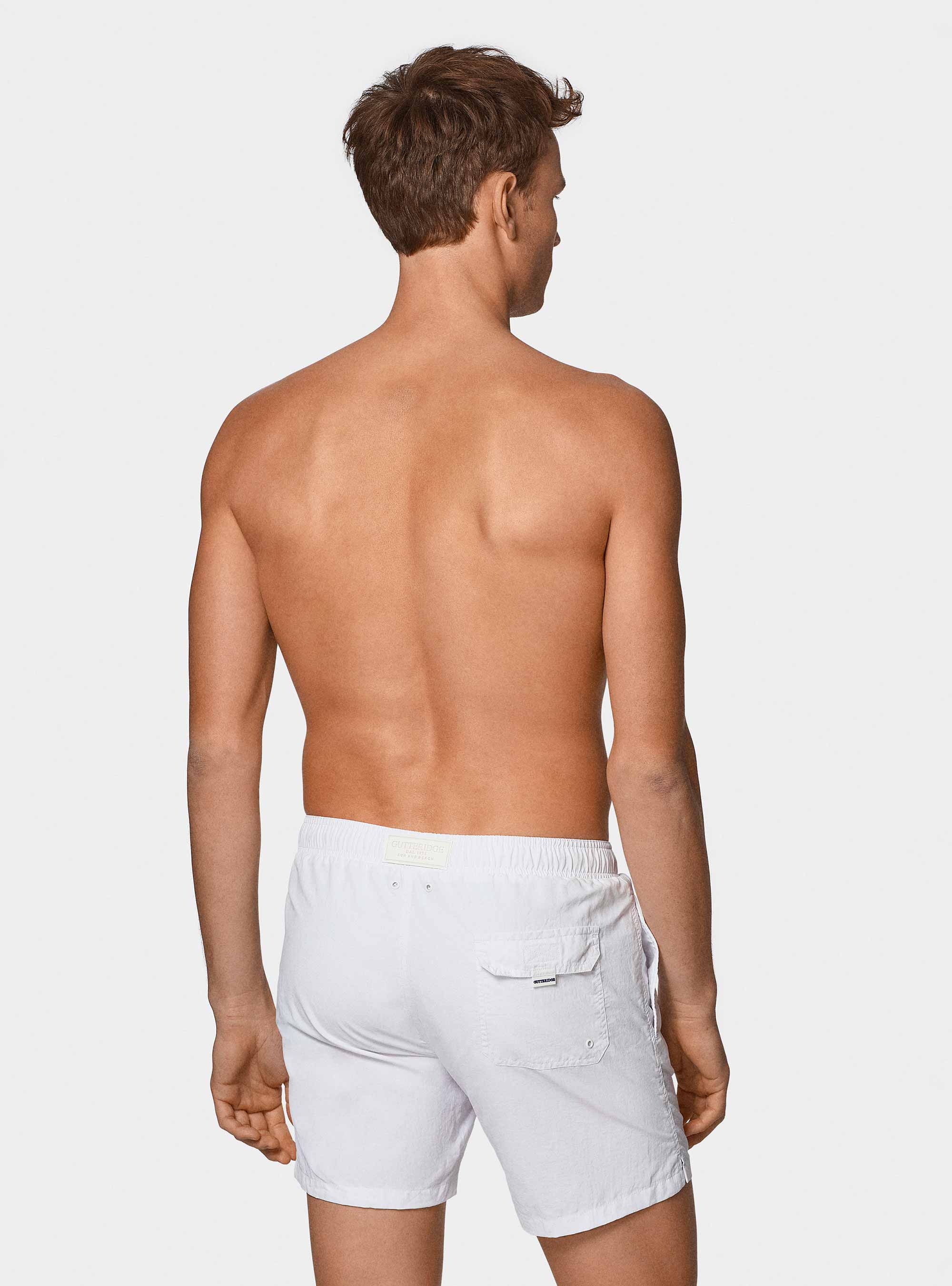 Maillot de bain uni, BLANC