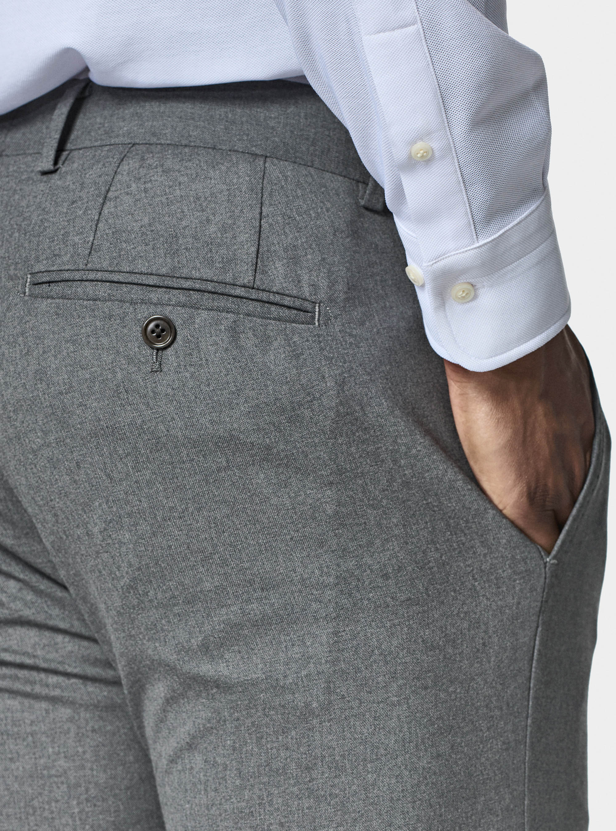 Cerruti pure wool travel suit trousers, GREY