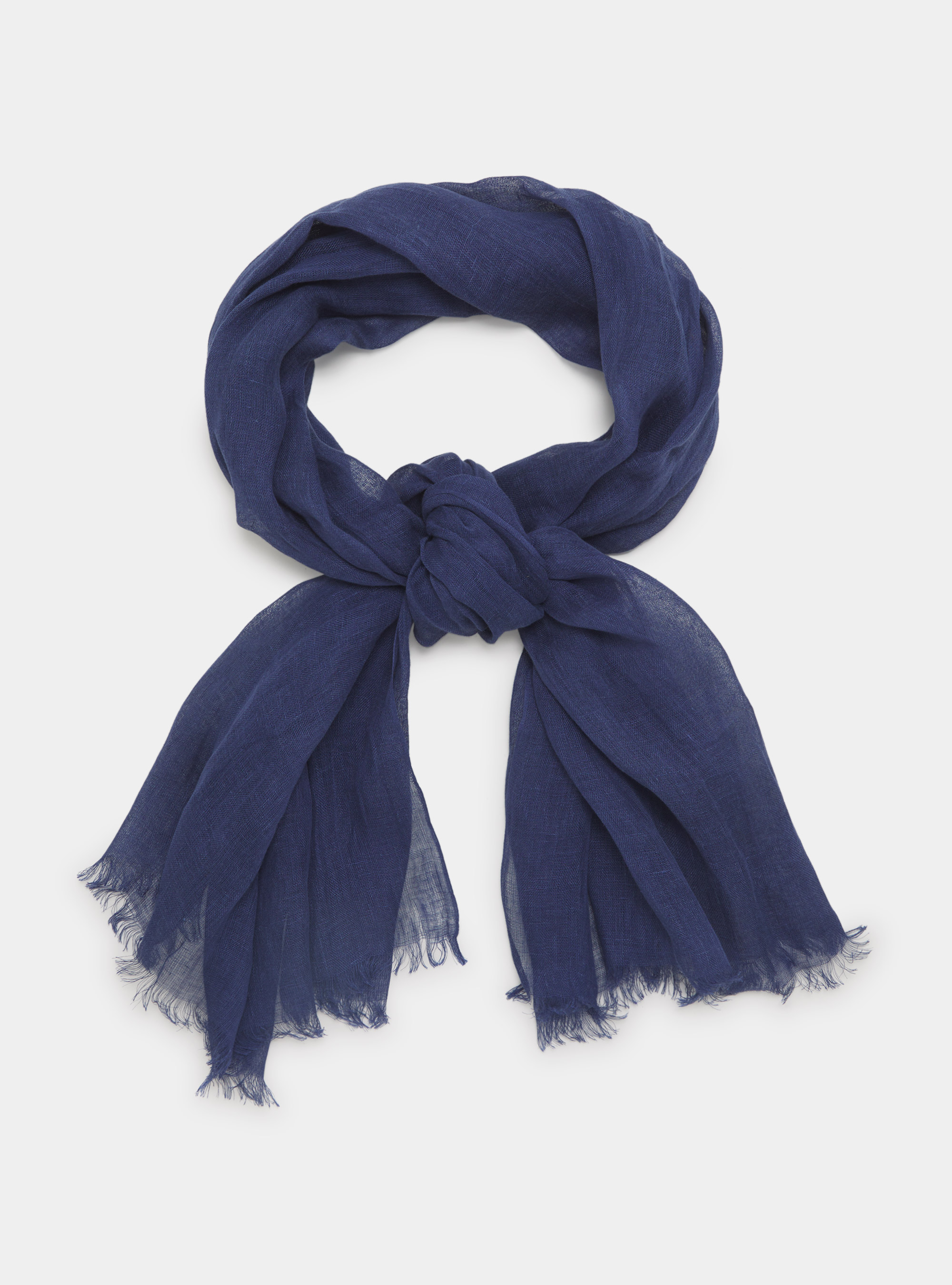 Linen scarf, 0243C DENIM