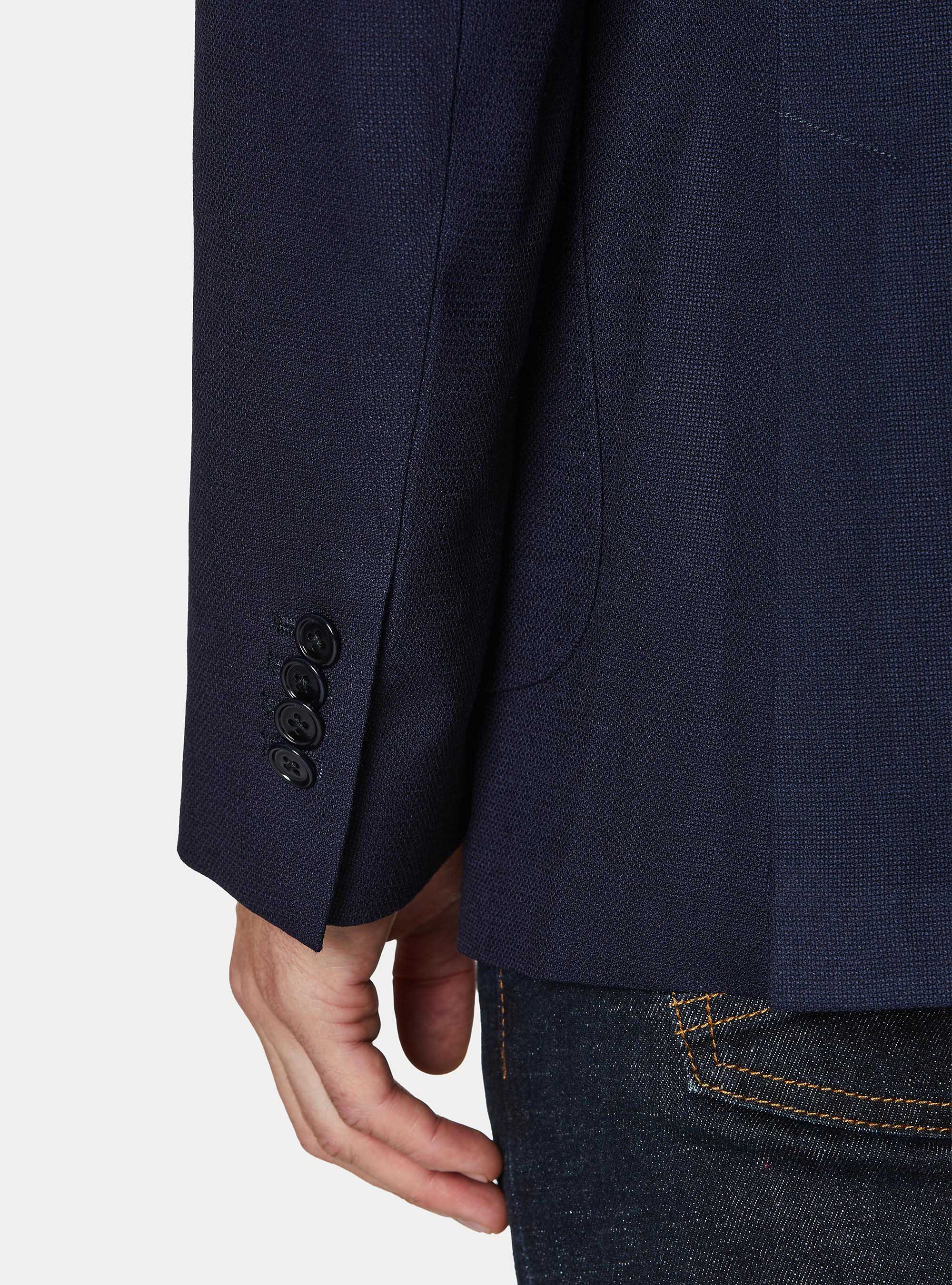 Jacke aus reiner Wolle, NAVY 0218C