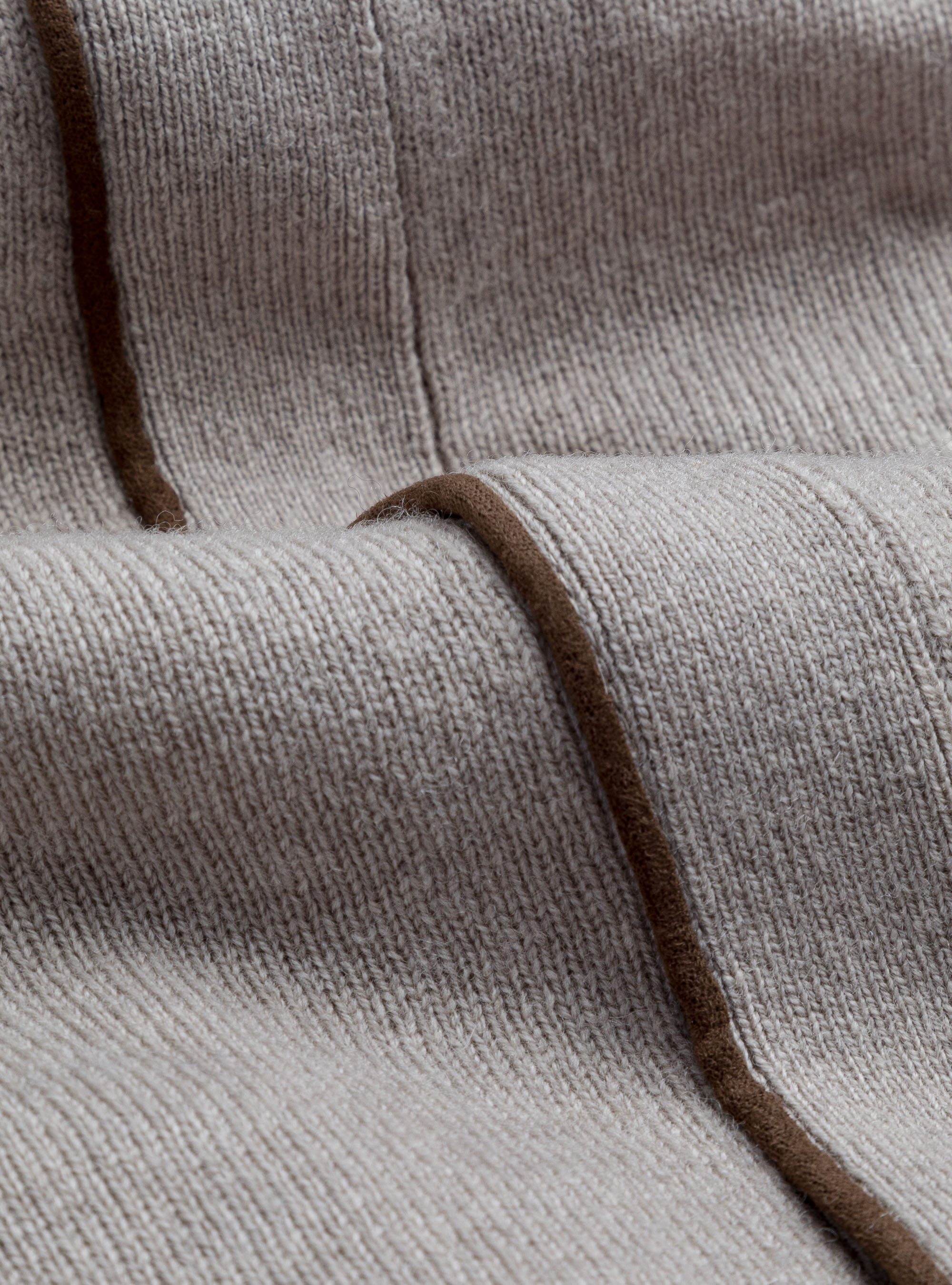 Cardigan in maglia in lana lambswool e cashmere, SABBIA