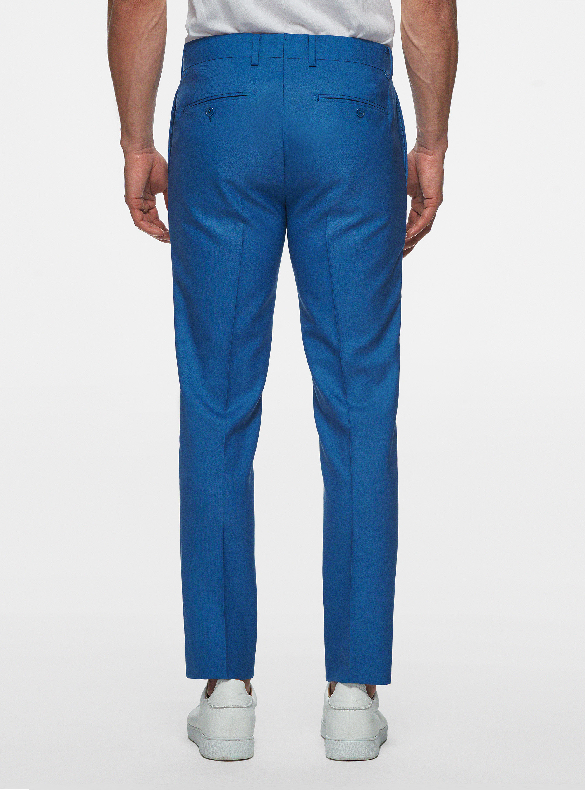 Pantaloni in pura lana Vitale Barberis Canonico, 0226C CERULEO