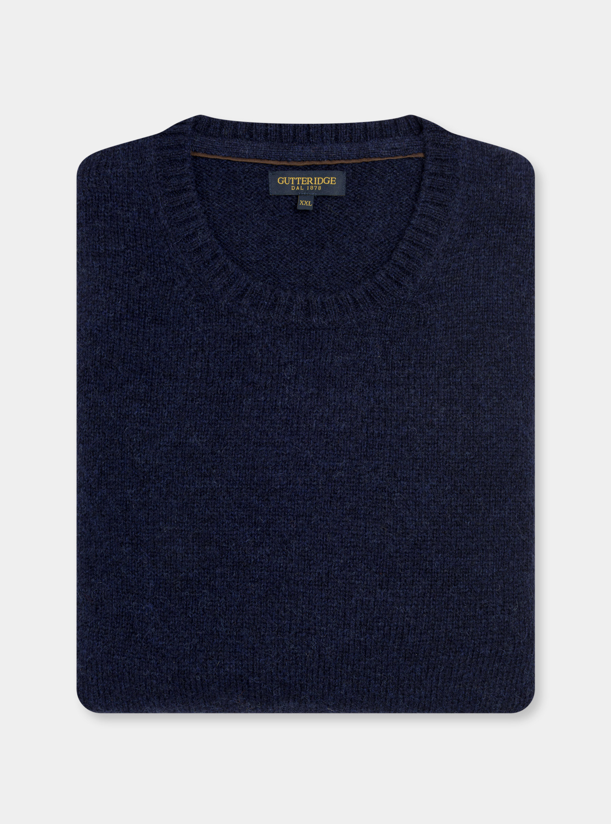 Maglia in pura lana Shetland, BLU NAVY