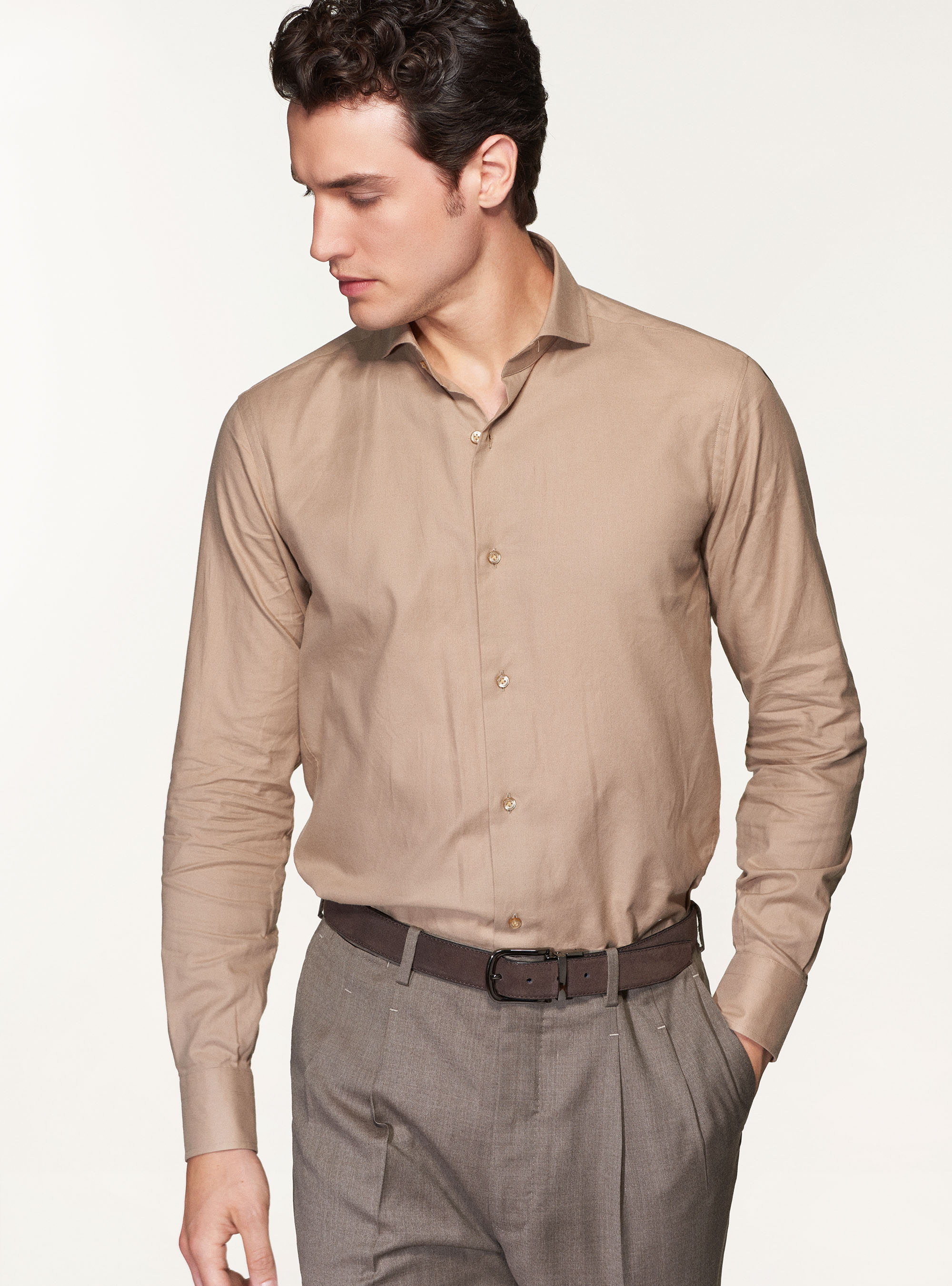 Baumwollflanellhemd, SABBIA 0561C