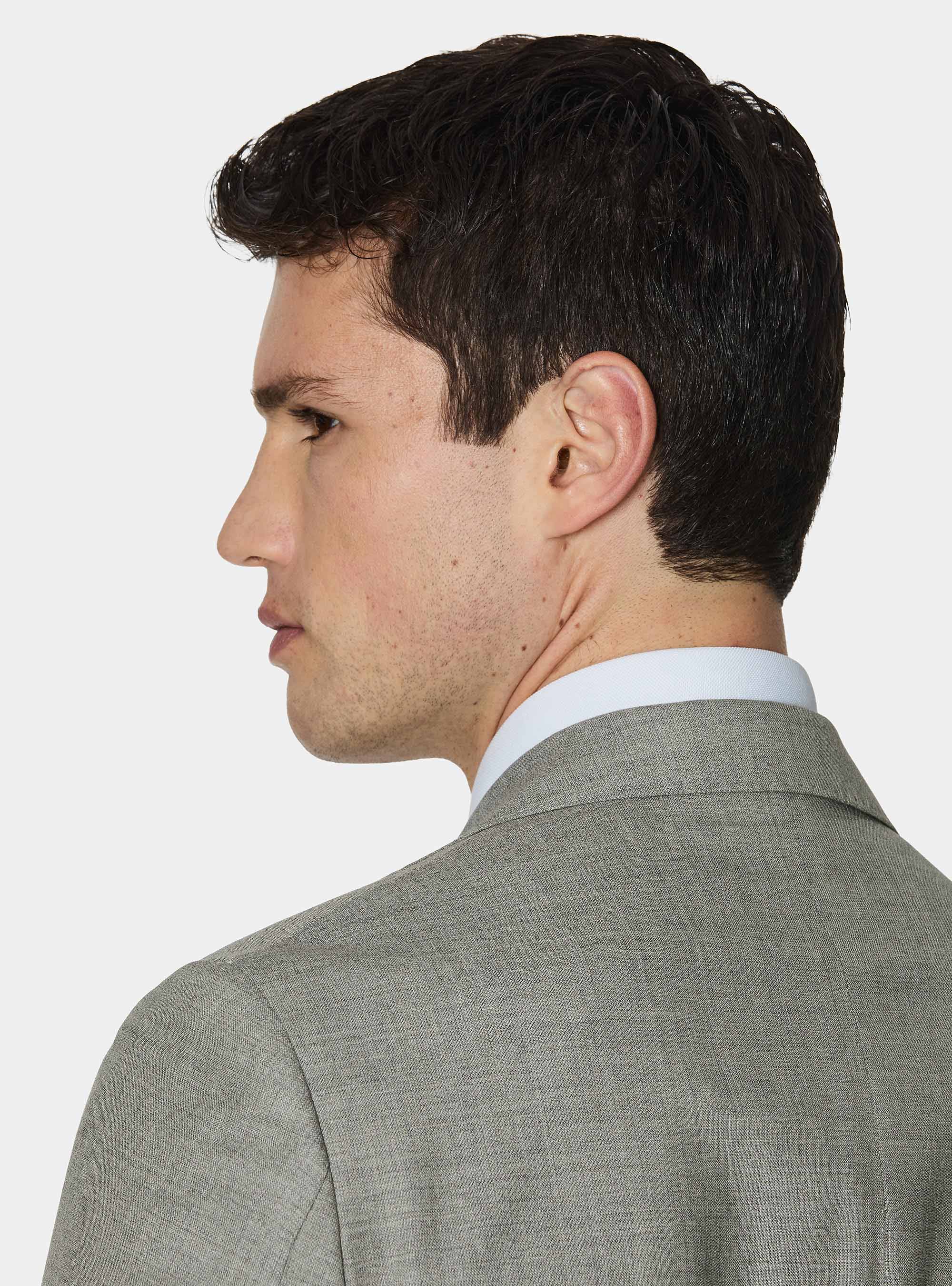 Vitale Barberis Canonico pure wool suit blazer, ECRU