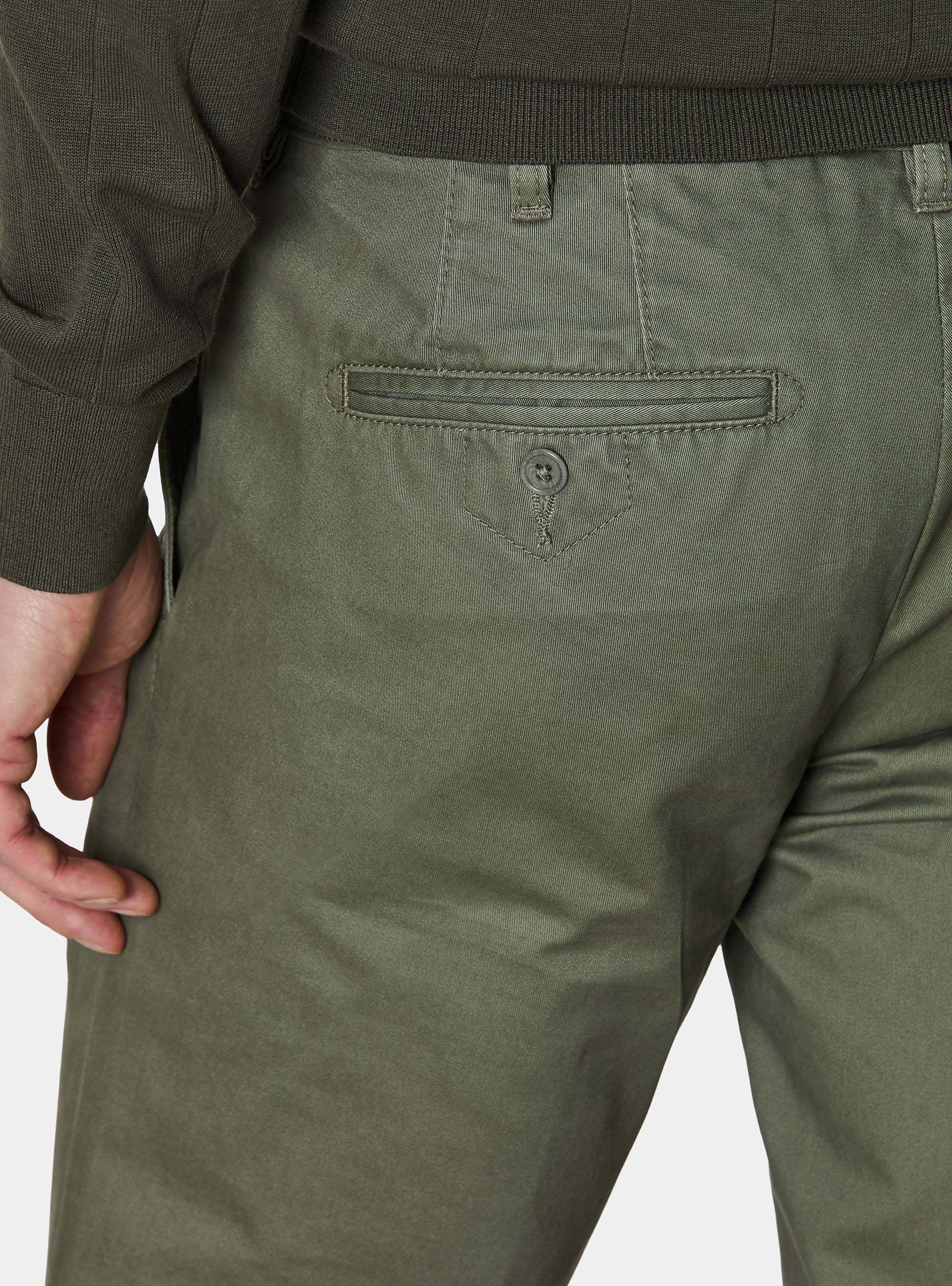 Cotton twill chino trousers, SALVIA 0602C