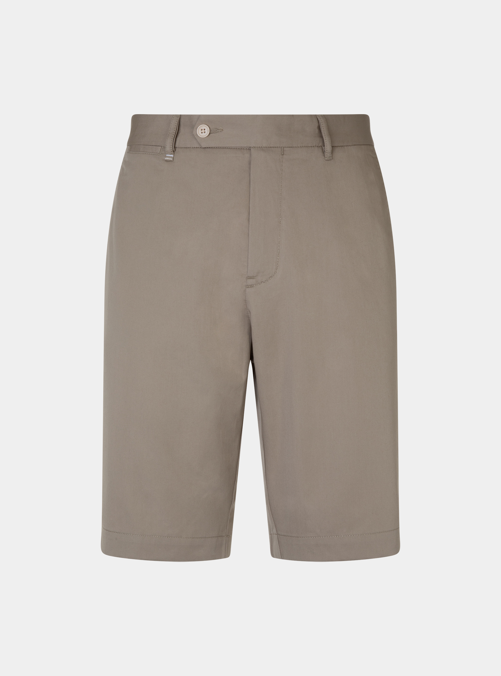 Bermuda in twill di cotone leggero, FANGO