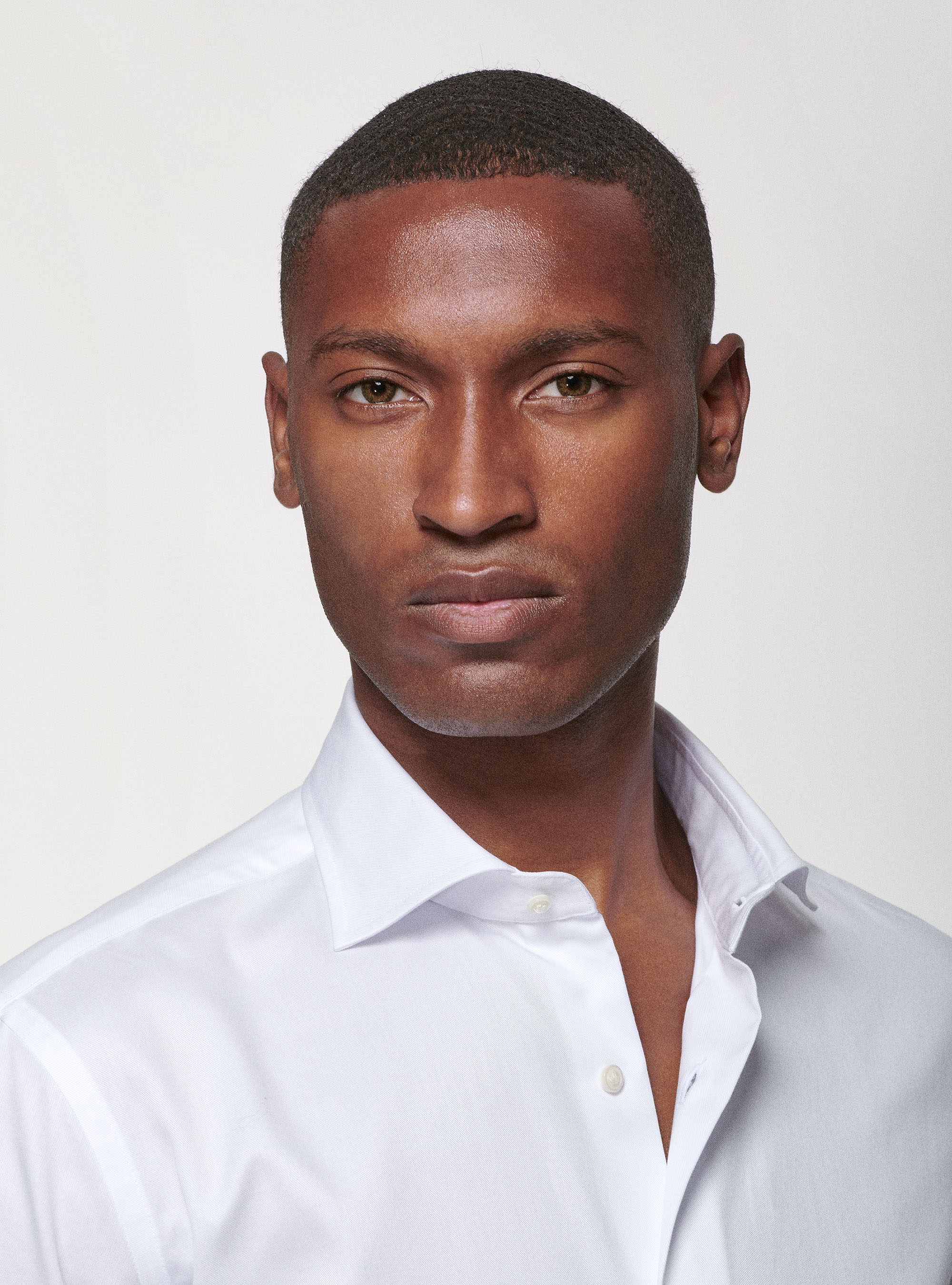 Cotton twill shirt, WHITE