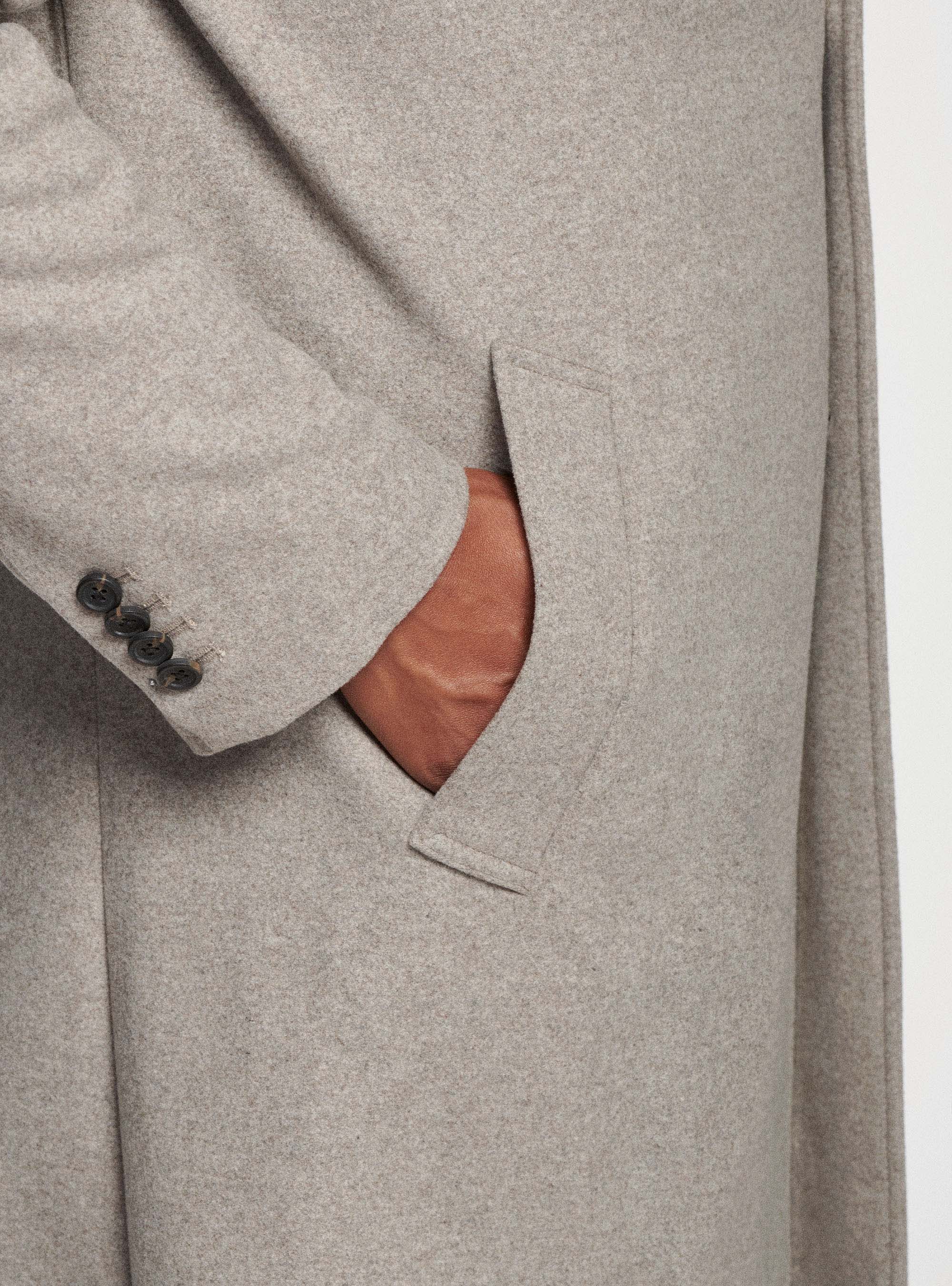 Cappotto in misto lana, SABBIA