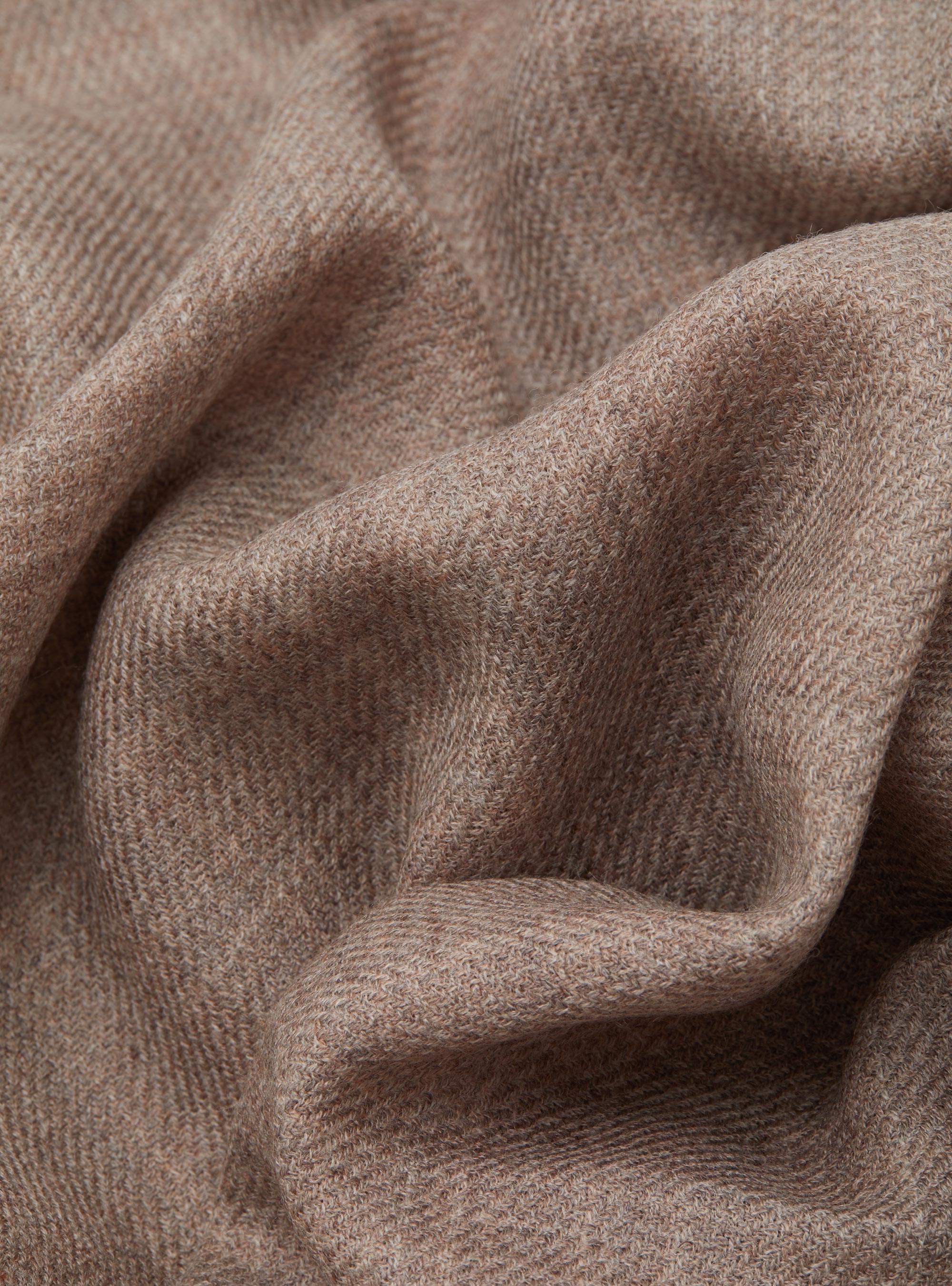 Sciarpa in lana con ricamo, FANGO