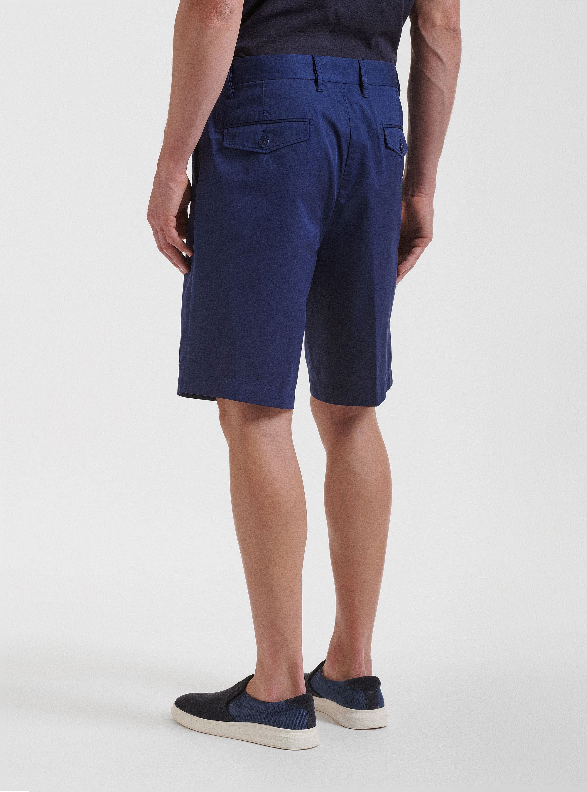 Bermuda en sergé léger, BLEU