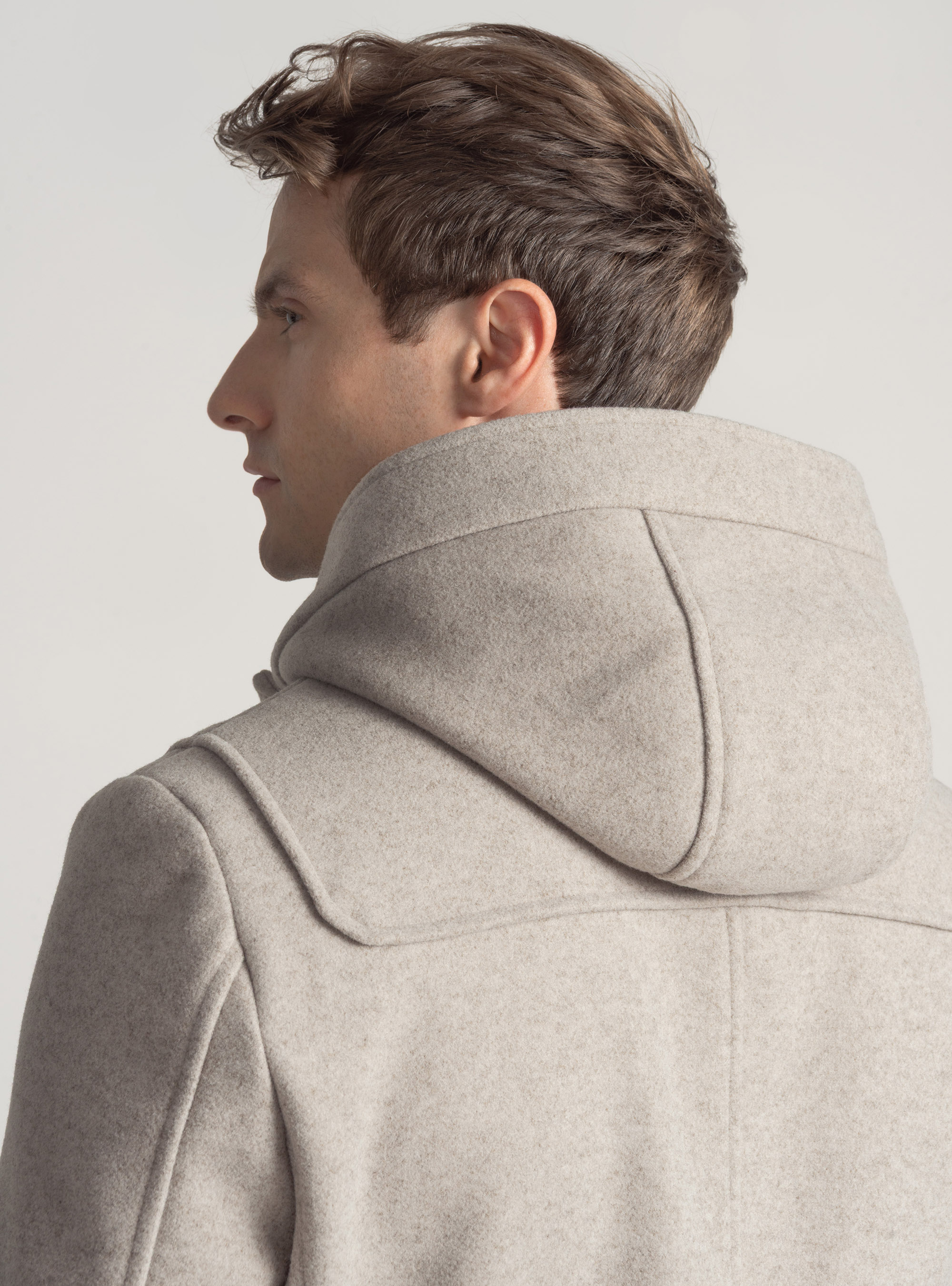 Montgomery basico in misto lana, ECRU