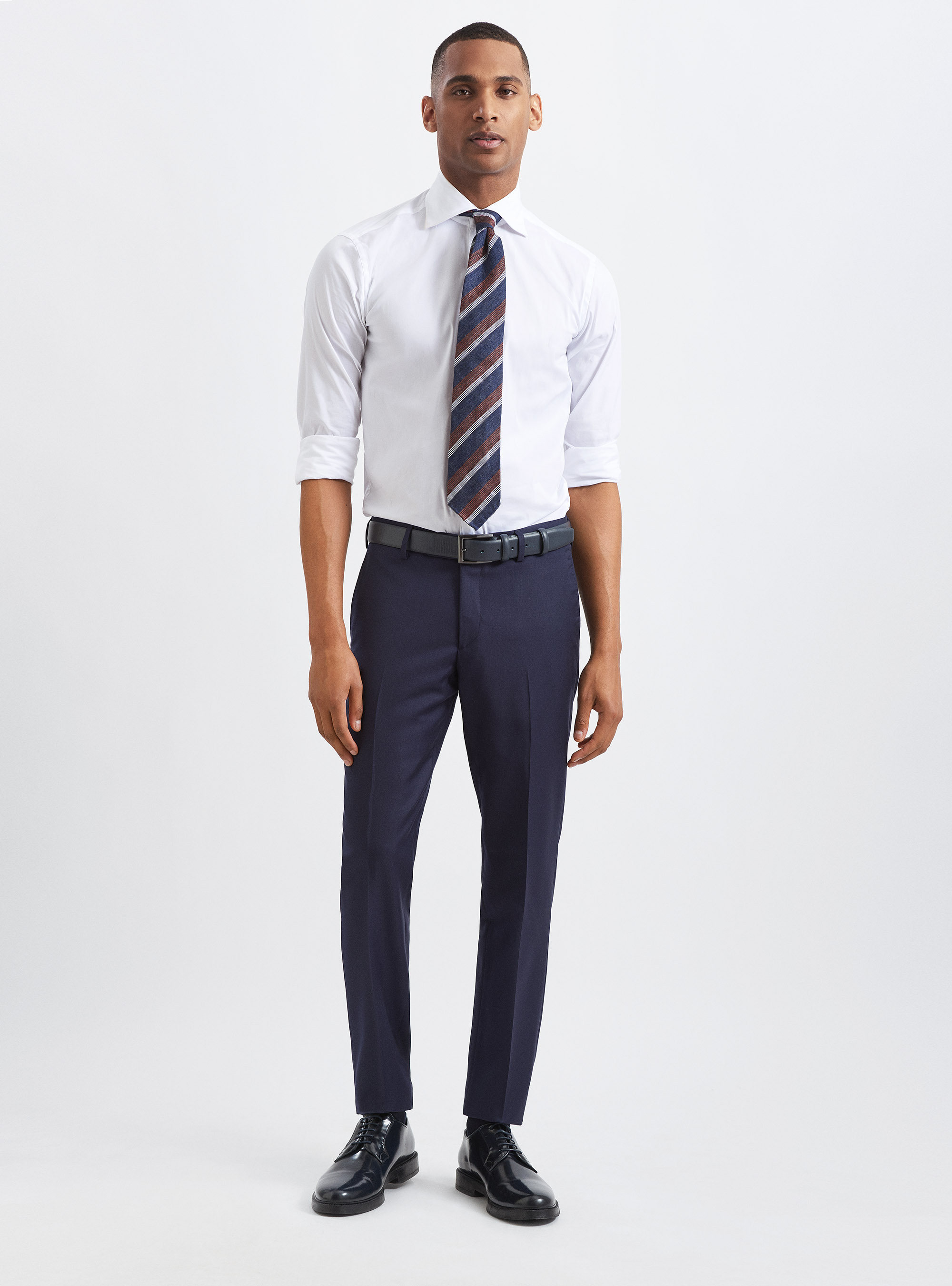 Pure Wool 110's Suit Trousers, BASALT