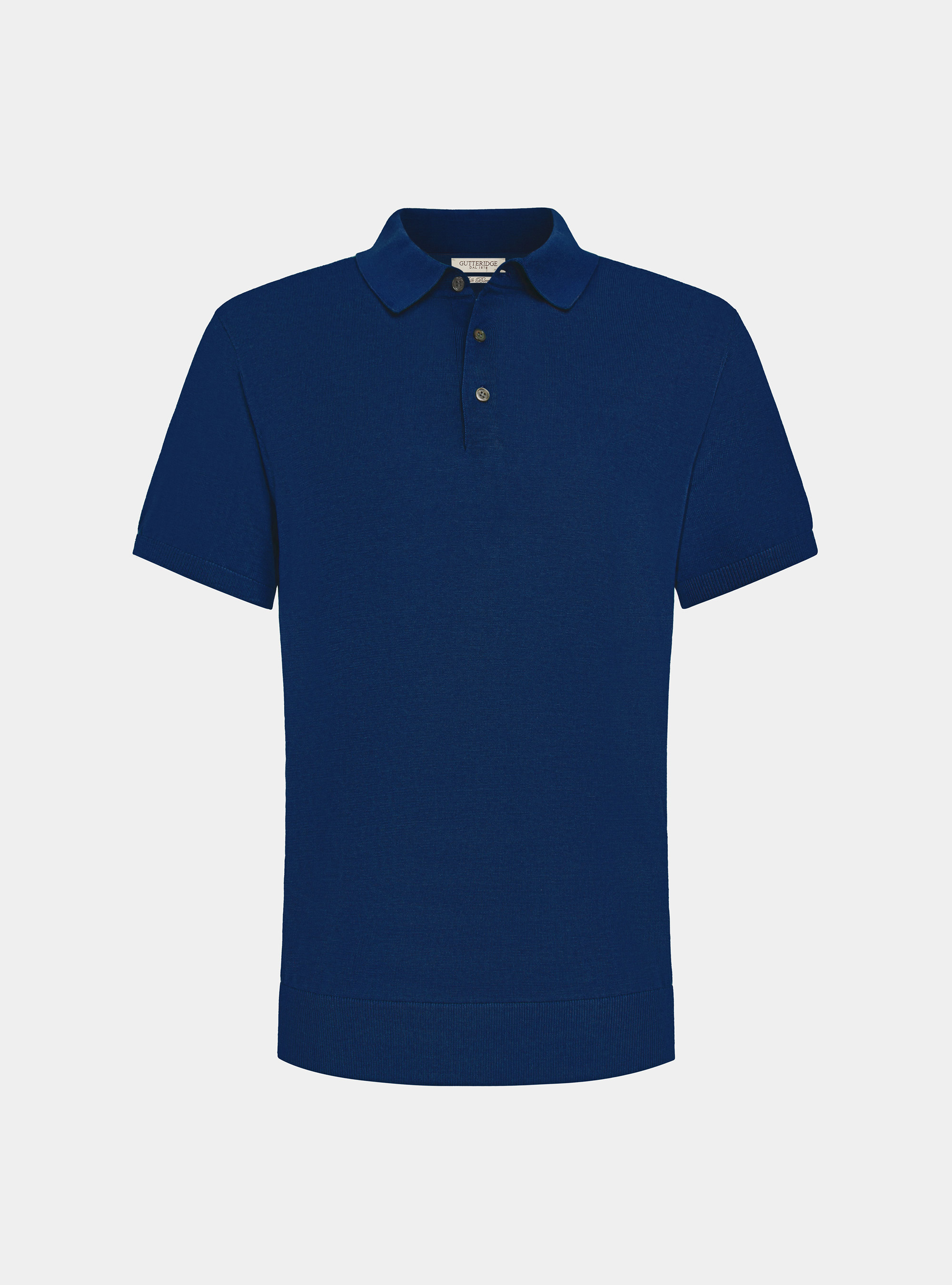 Polo in maglia seta e cotone, BLU ROYAL