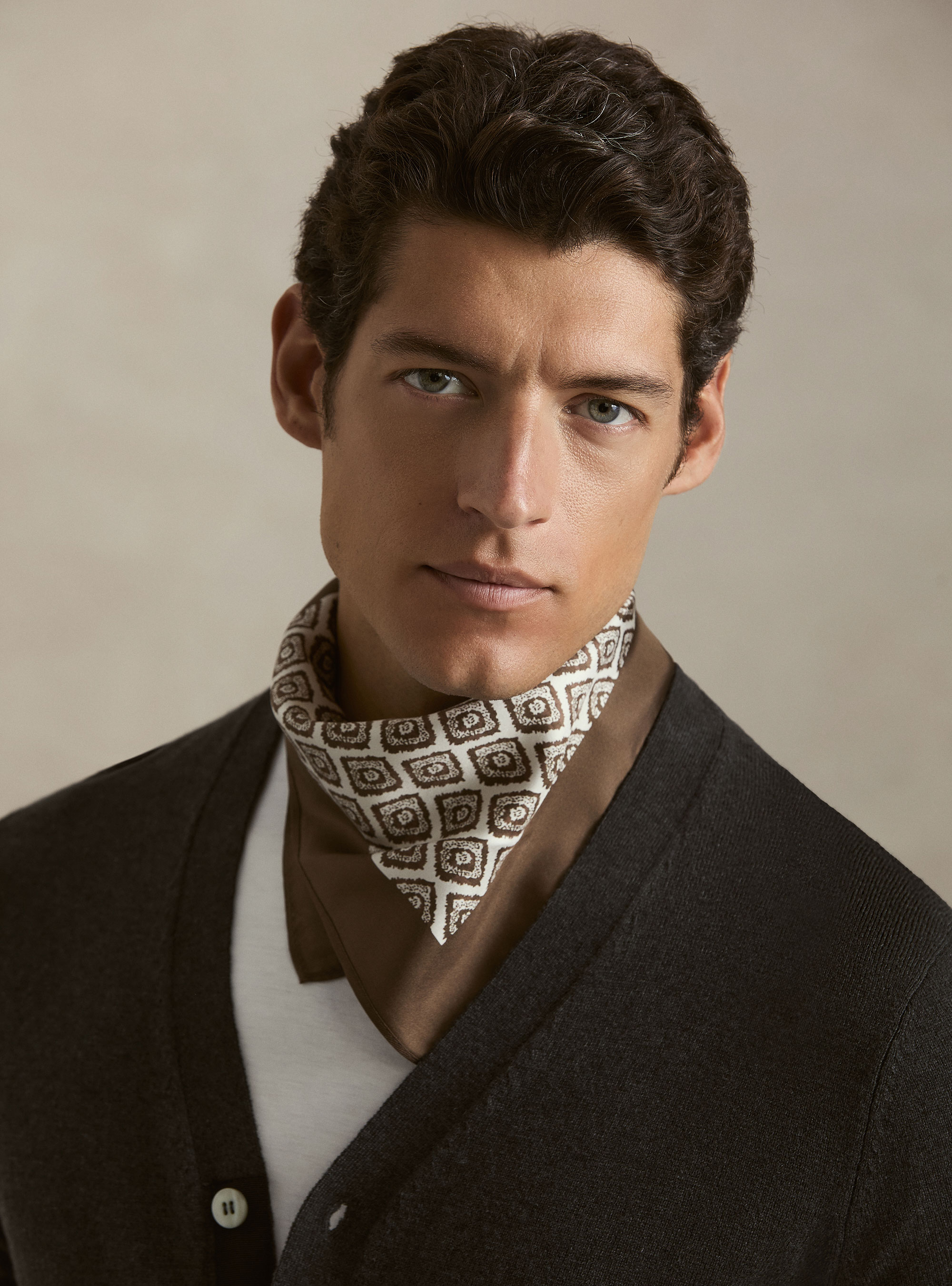 C&aacute;rdigan de punto en lana lambswool y cachemira, GRIS MARENGO