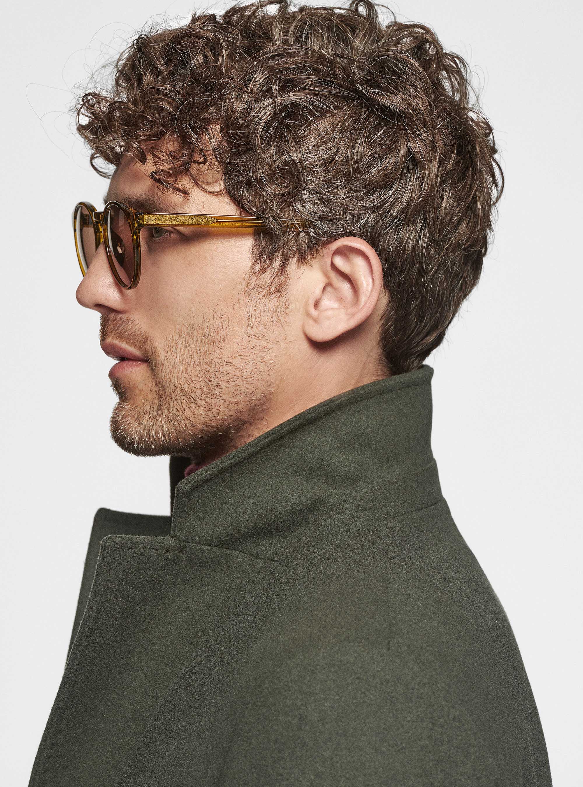 Cappotto in misto lana con pettorina, VERDE