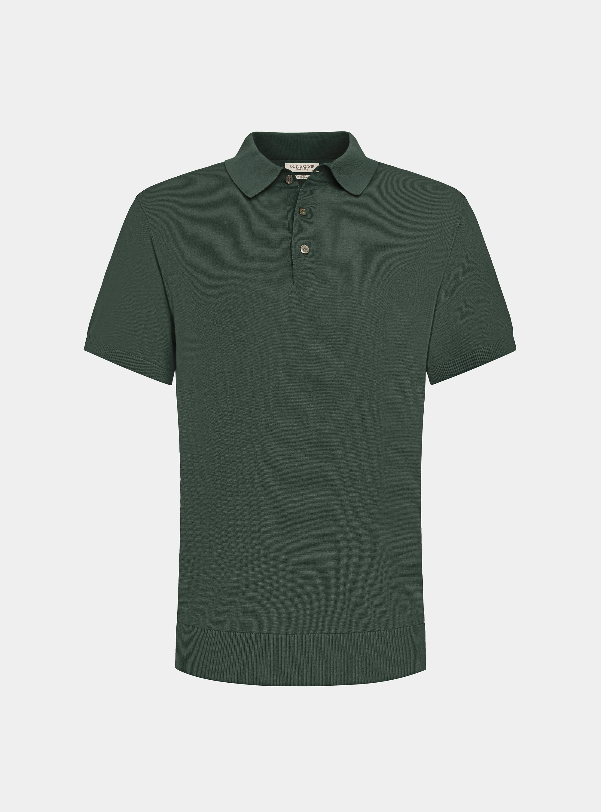 Polo in maglia seta e cotone, VERDE MUSCHIO 0615C