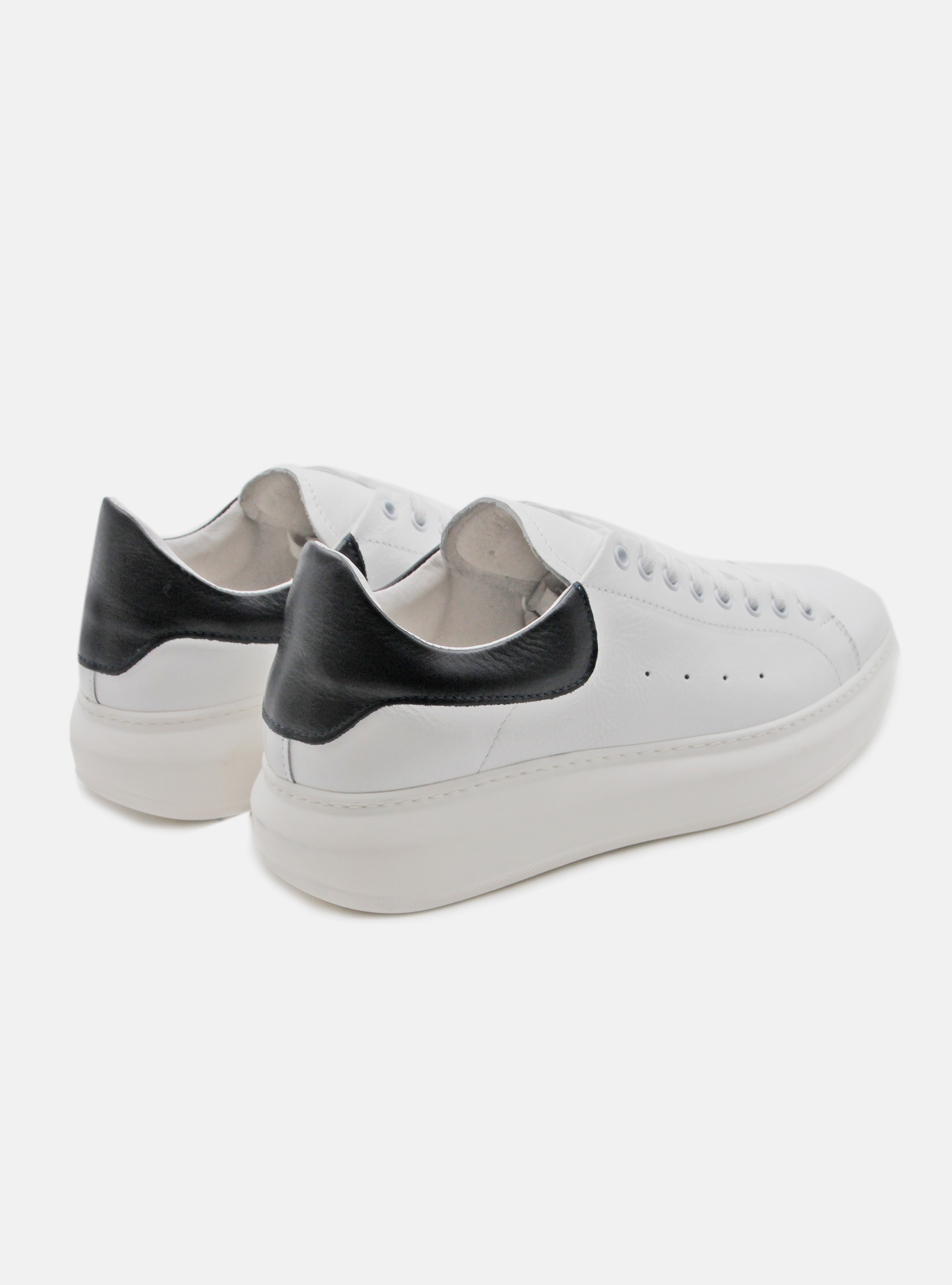 SNEAKERS DE CUERO, WHITE 001C