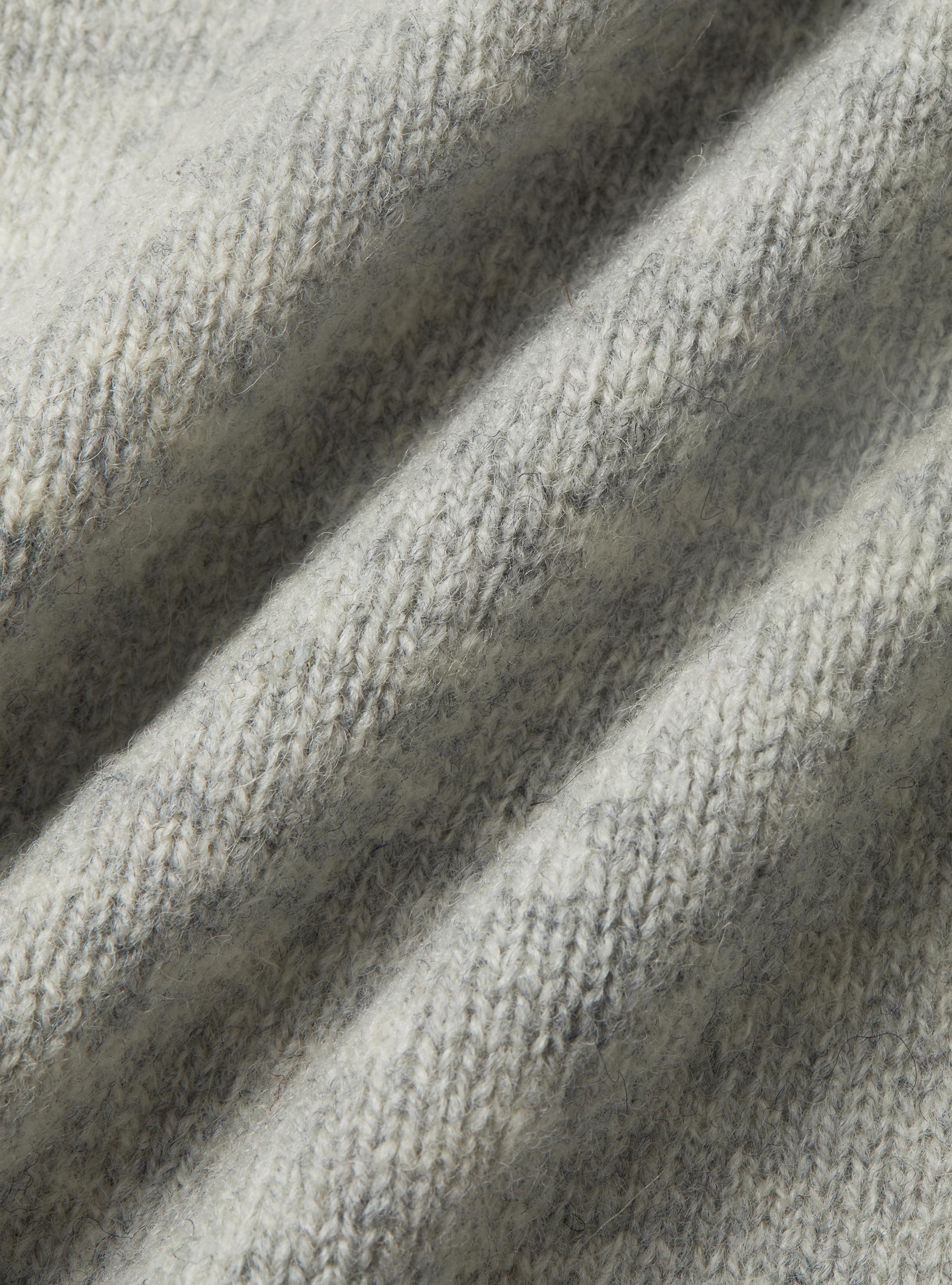 Shetland wool knit cardigan, GRIGIO MELANGE 0151C