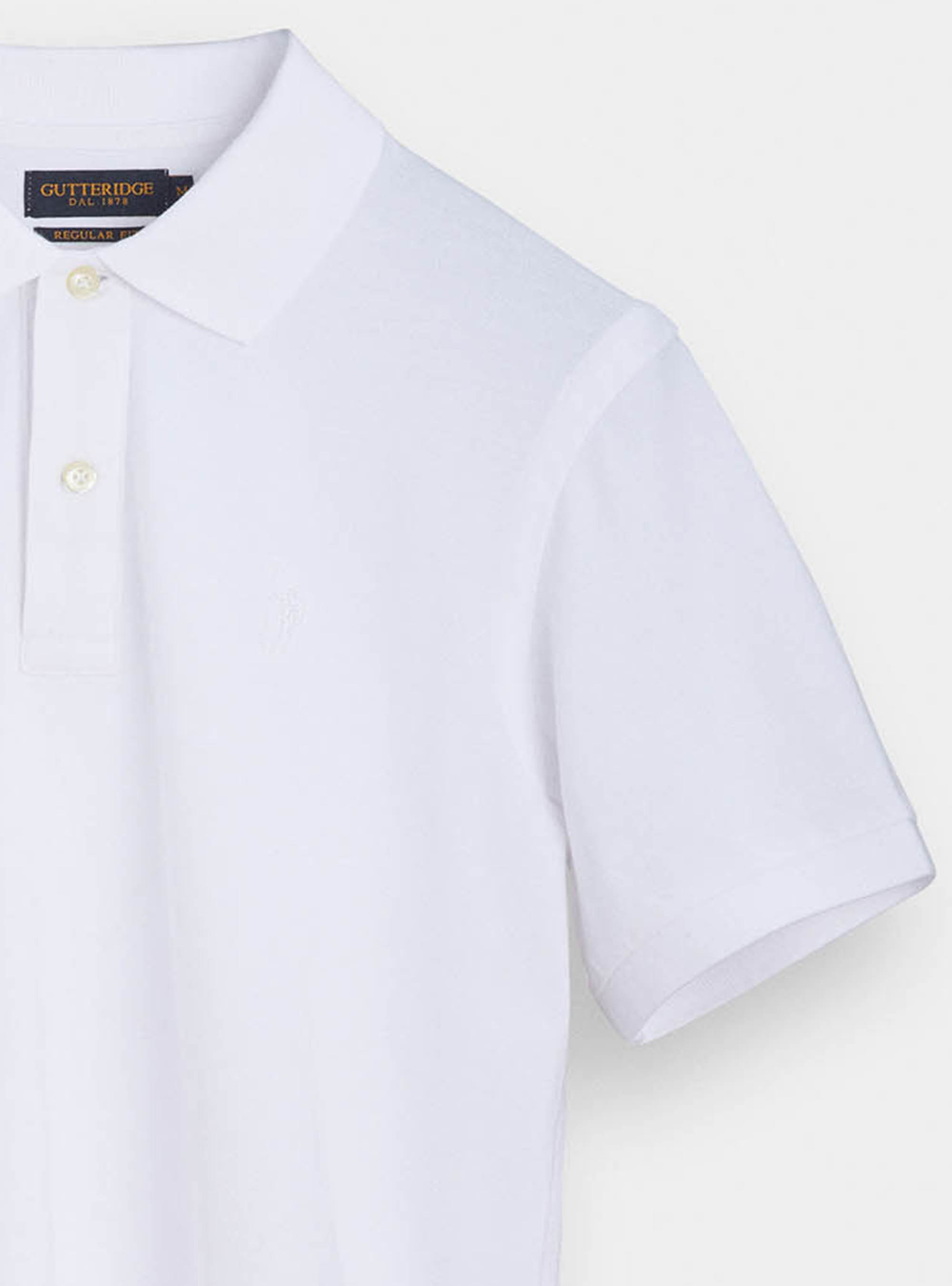 Classic pique polo shirt, WHITE