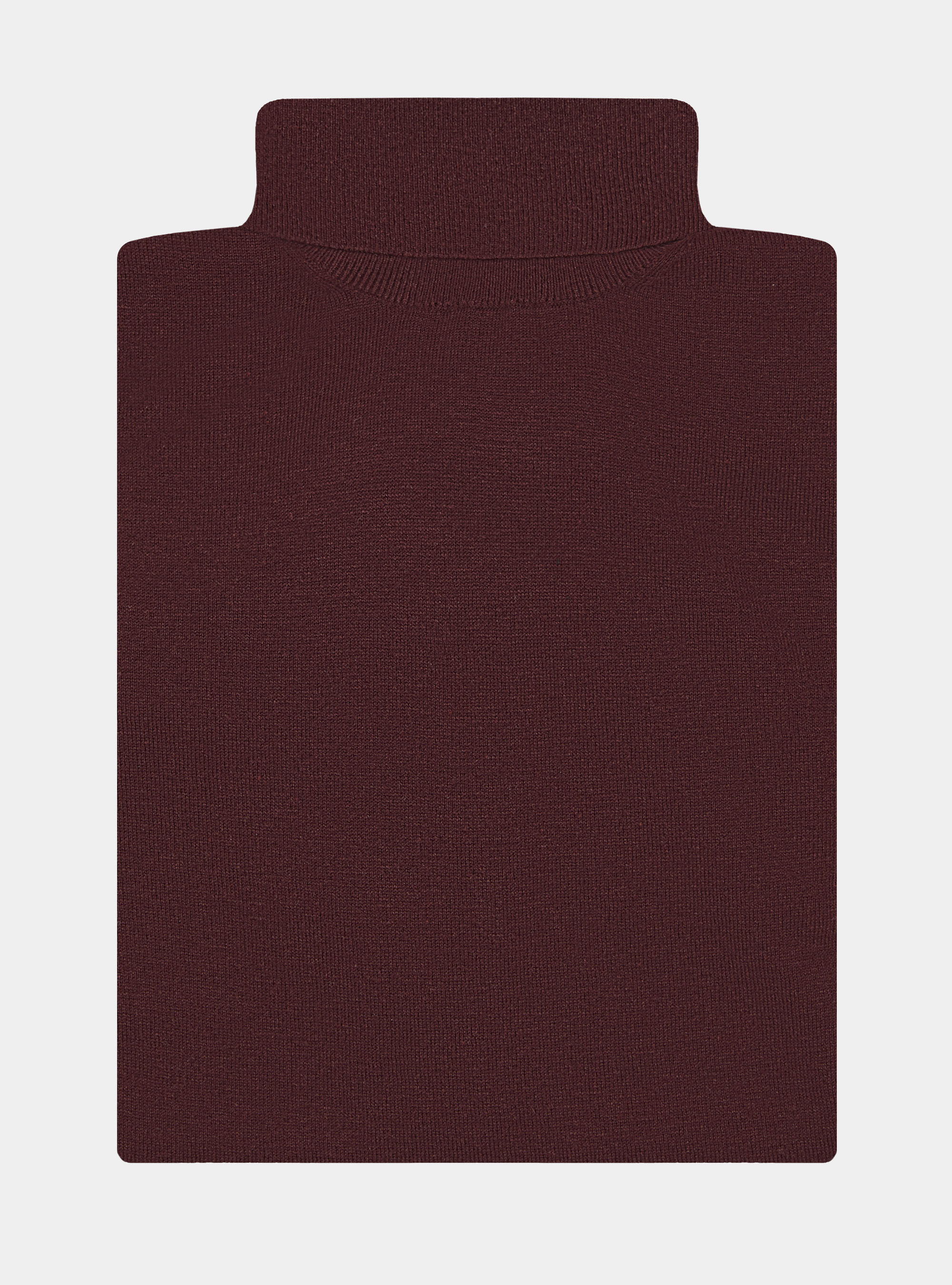 Silk and cashmere cotton turtleneck, BORDEAUX