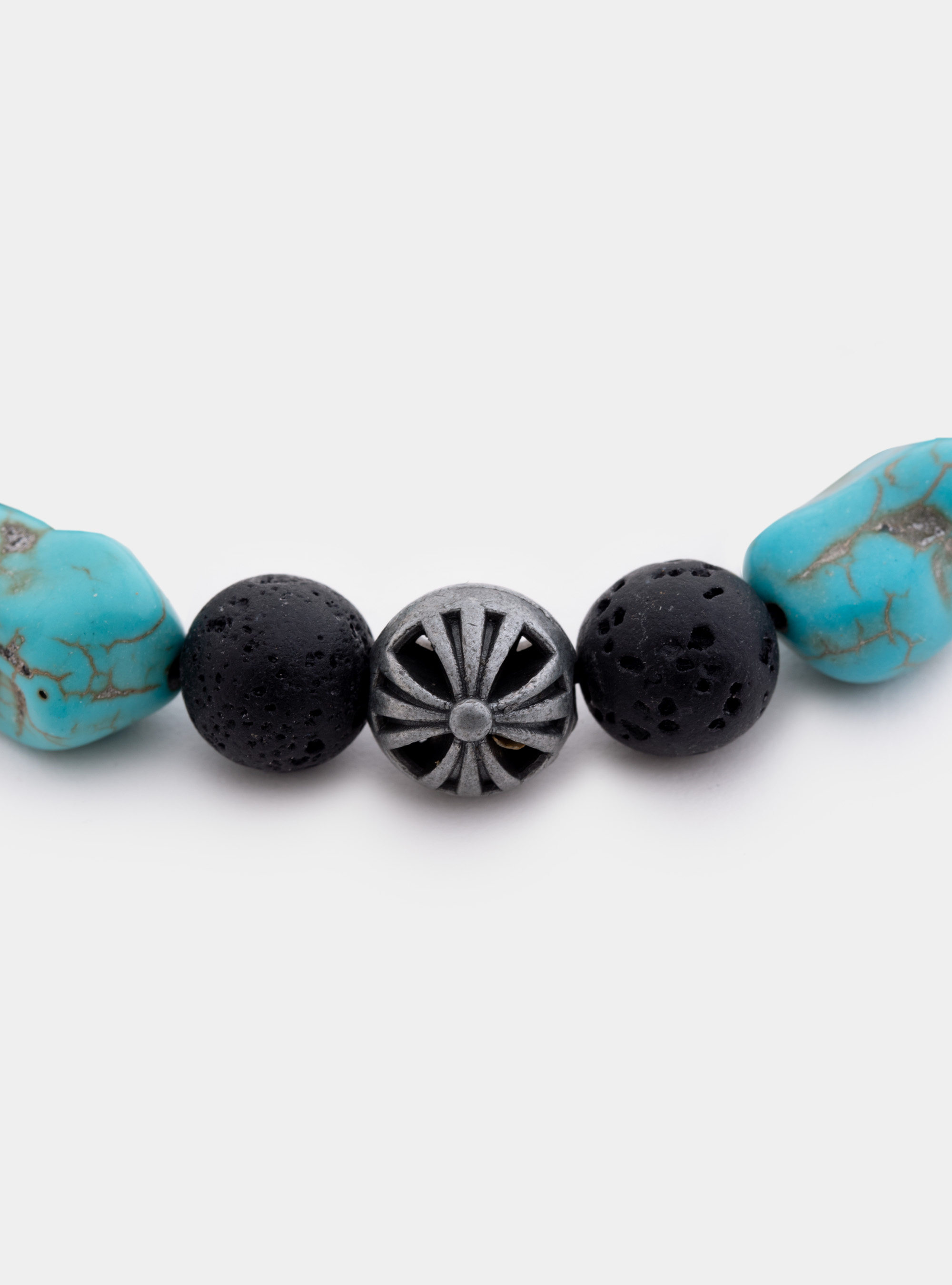 Elastisches Armband mit Steinen und Metallkugeln, UNICO